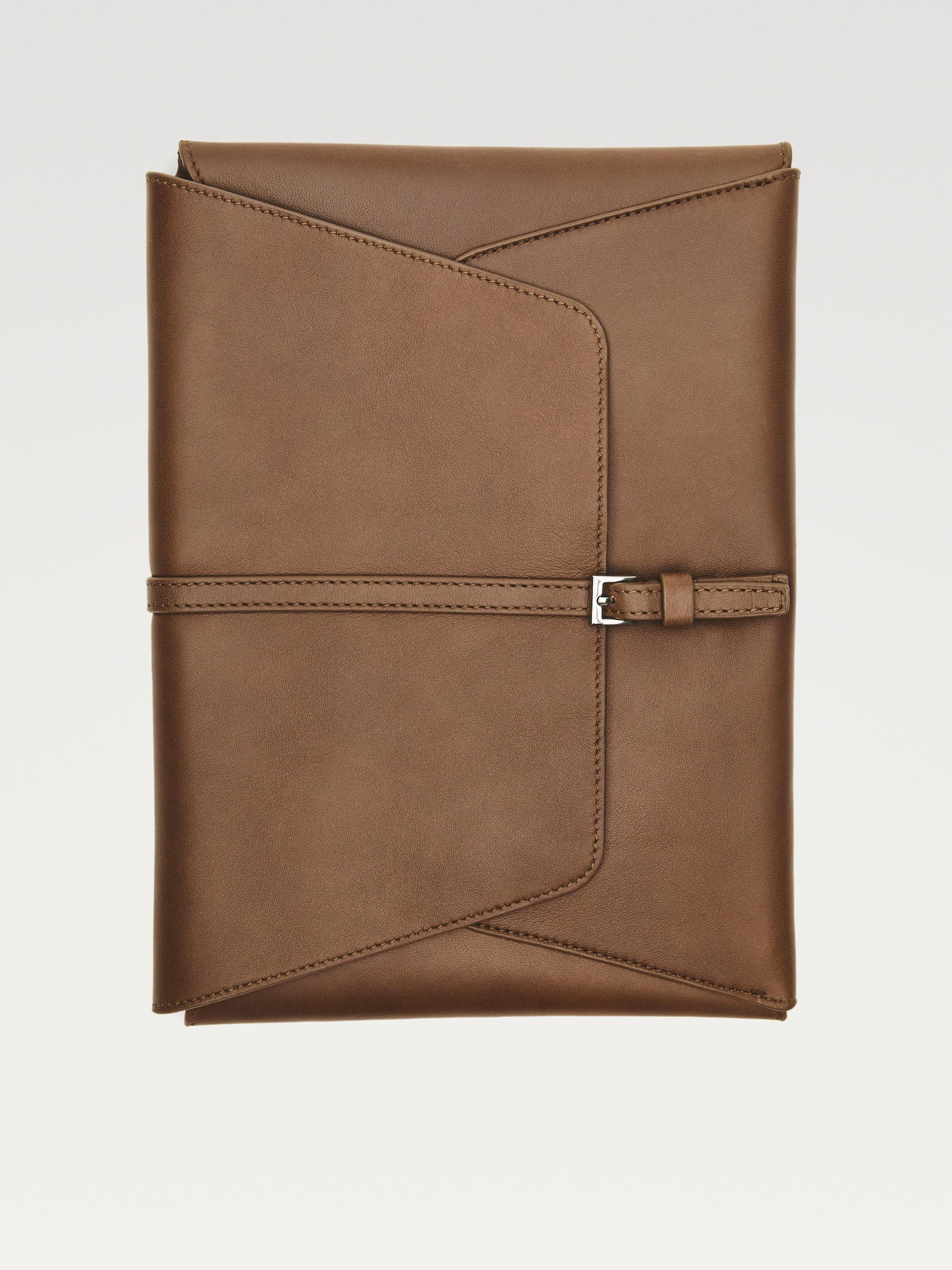 Nappa leather iPad case — MOLE BROWN