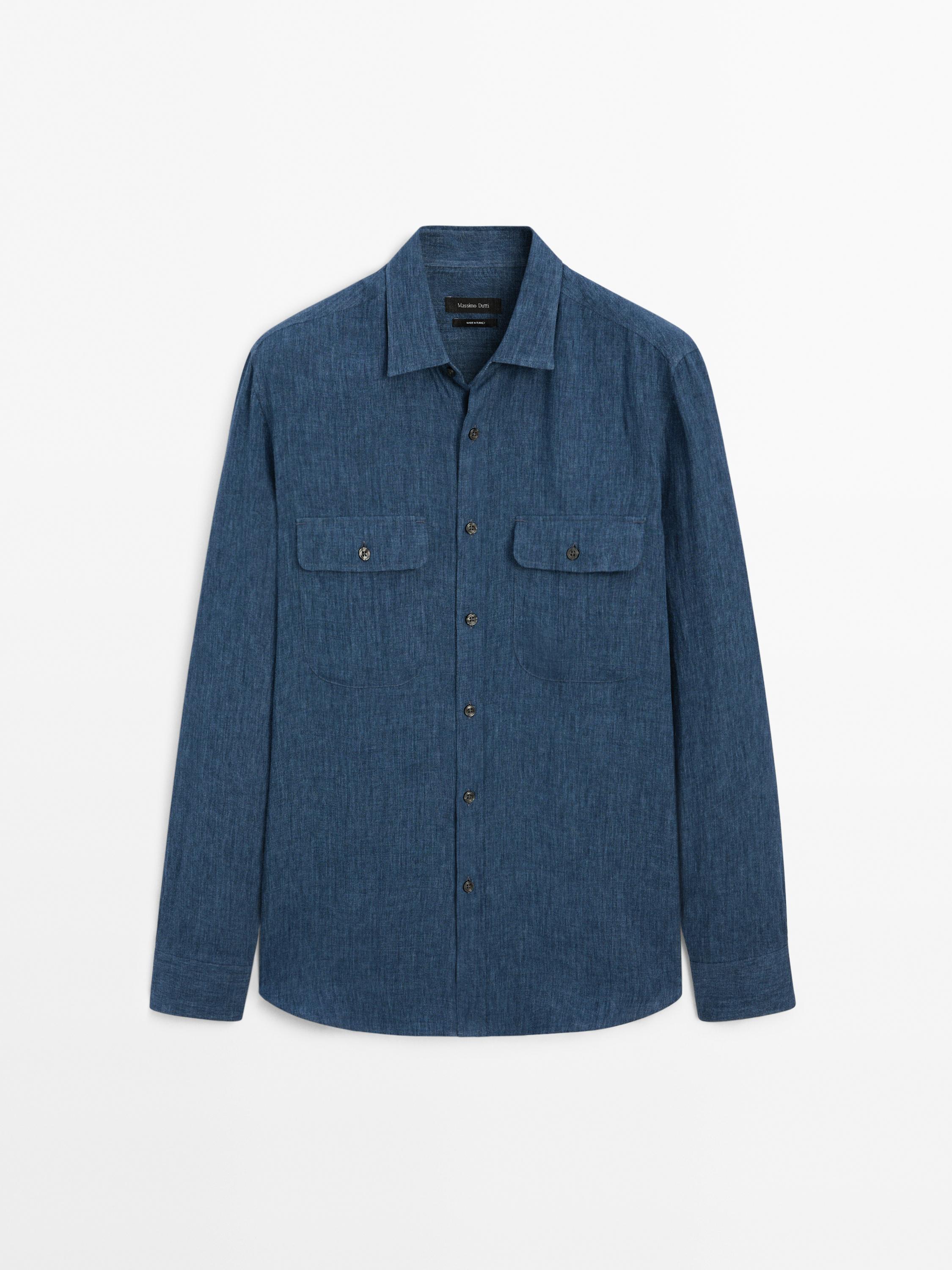 Camisa regular fit delavé