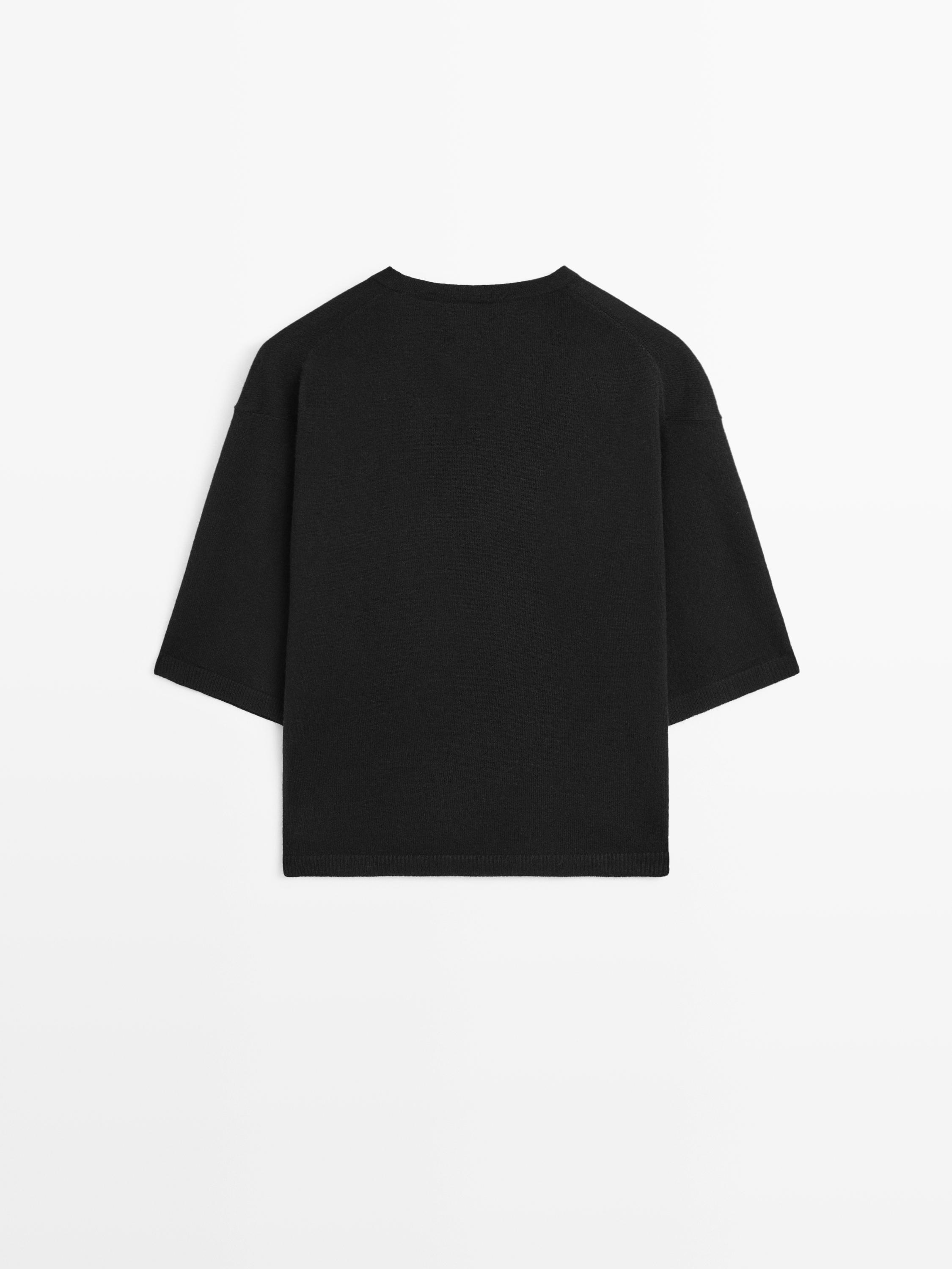 Jersey cuello pico mezcla lana