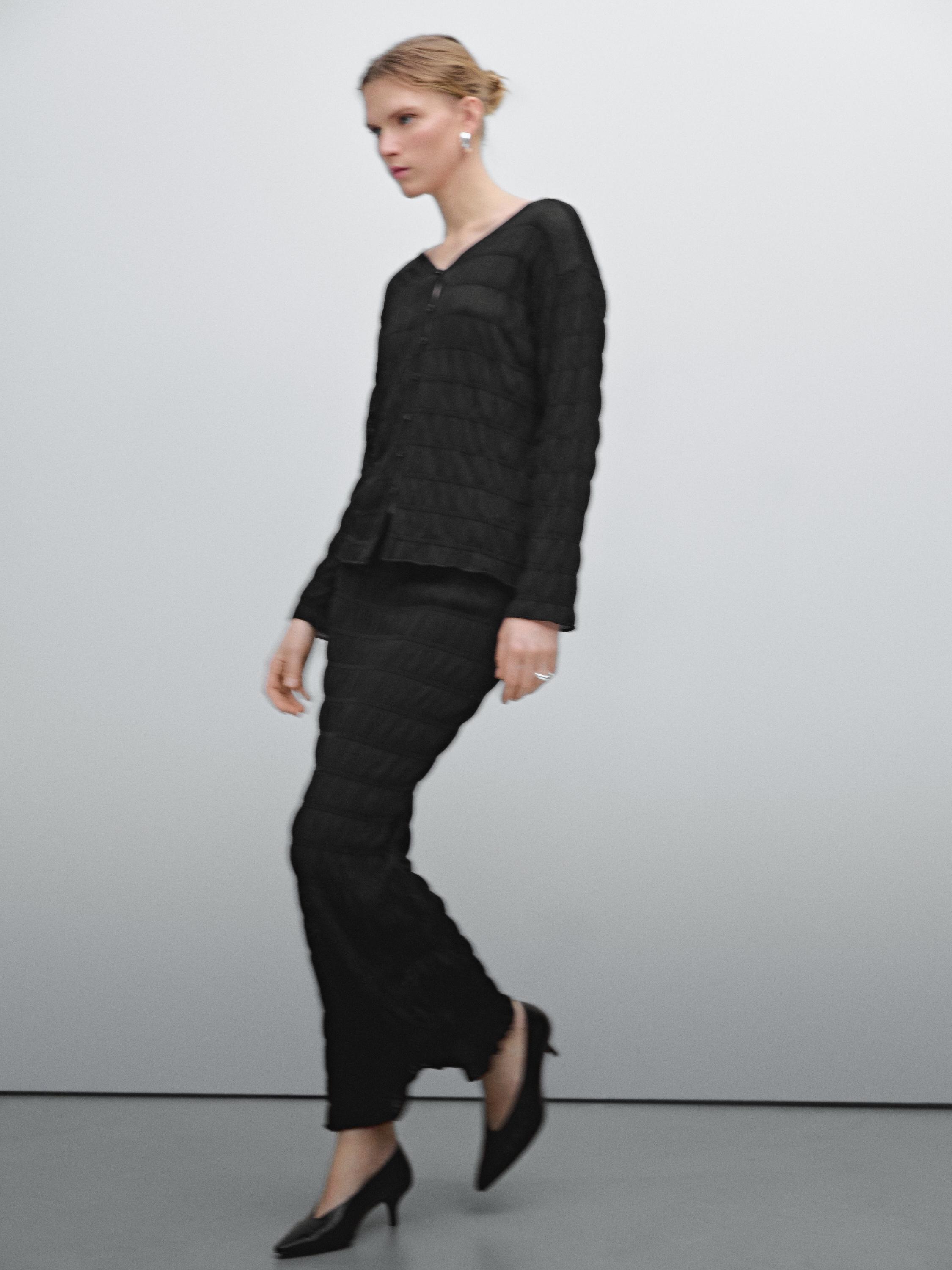 Jupe longue froncée