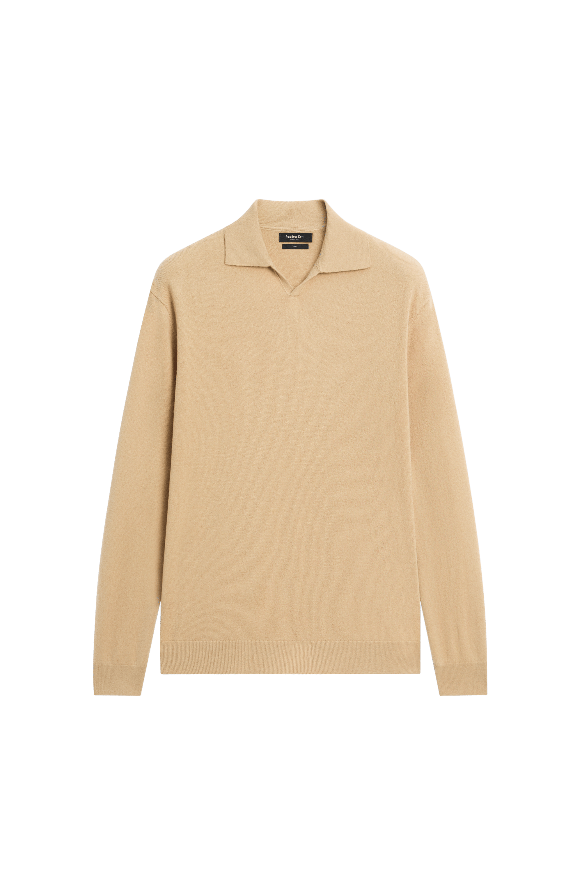 Massimo Dutti %100 yün polo yaka kazak görsel 4