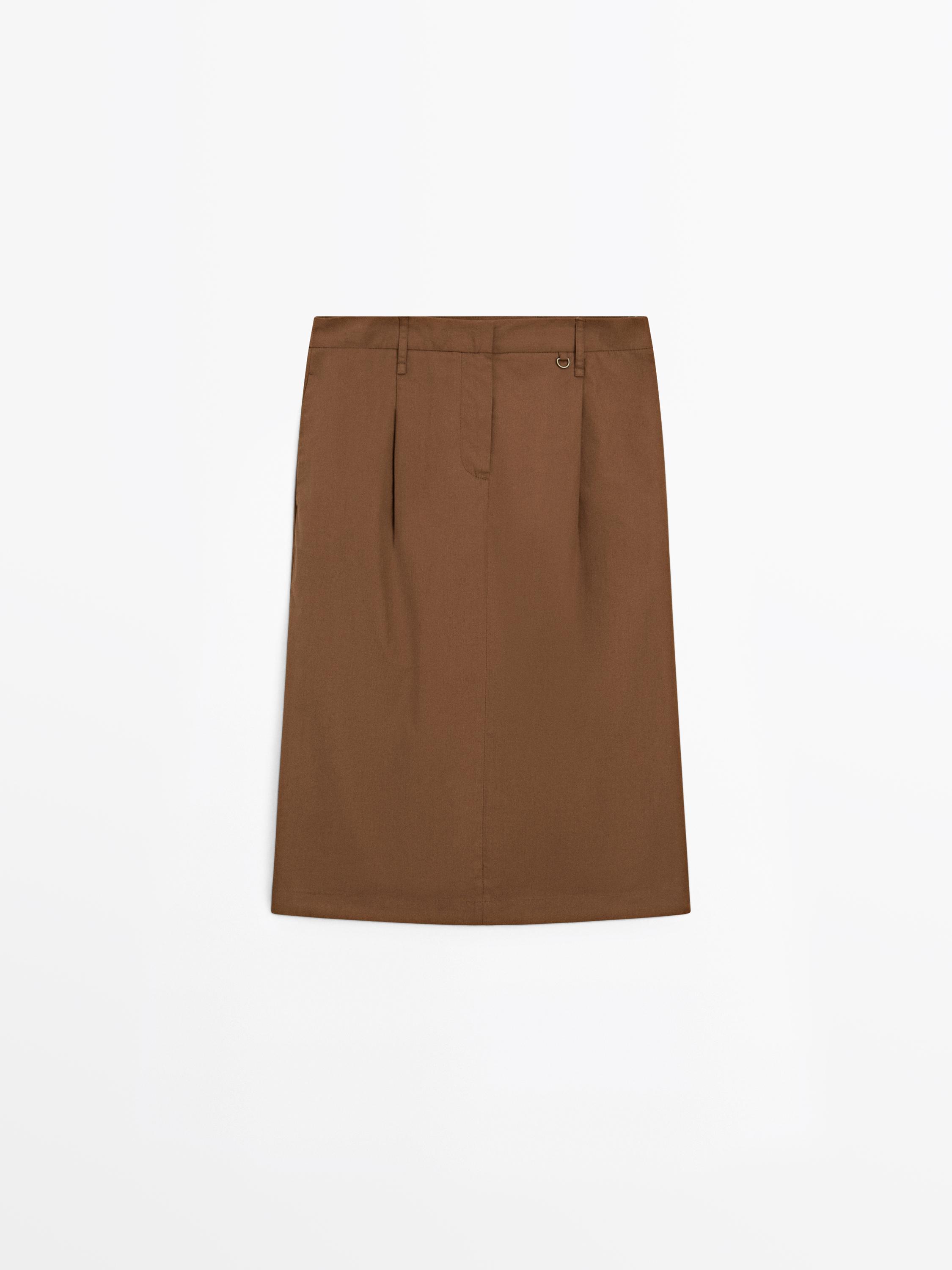 Midi skirt with waist detail