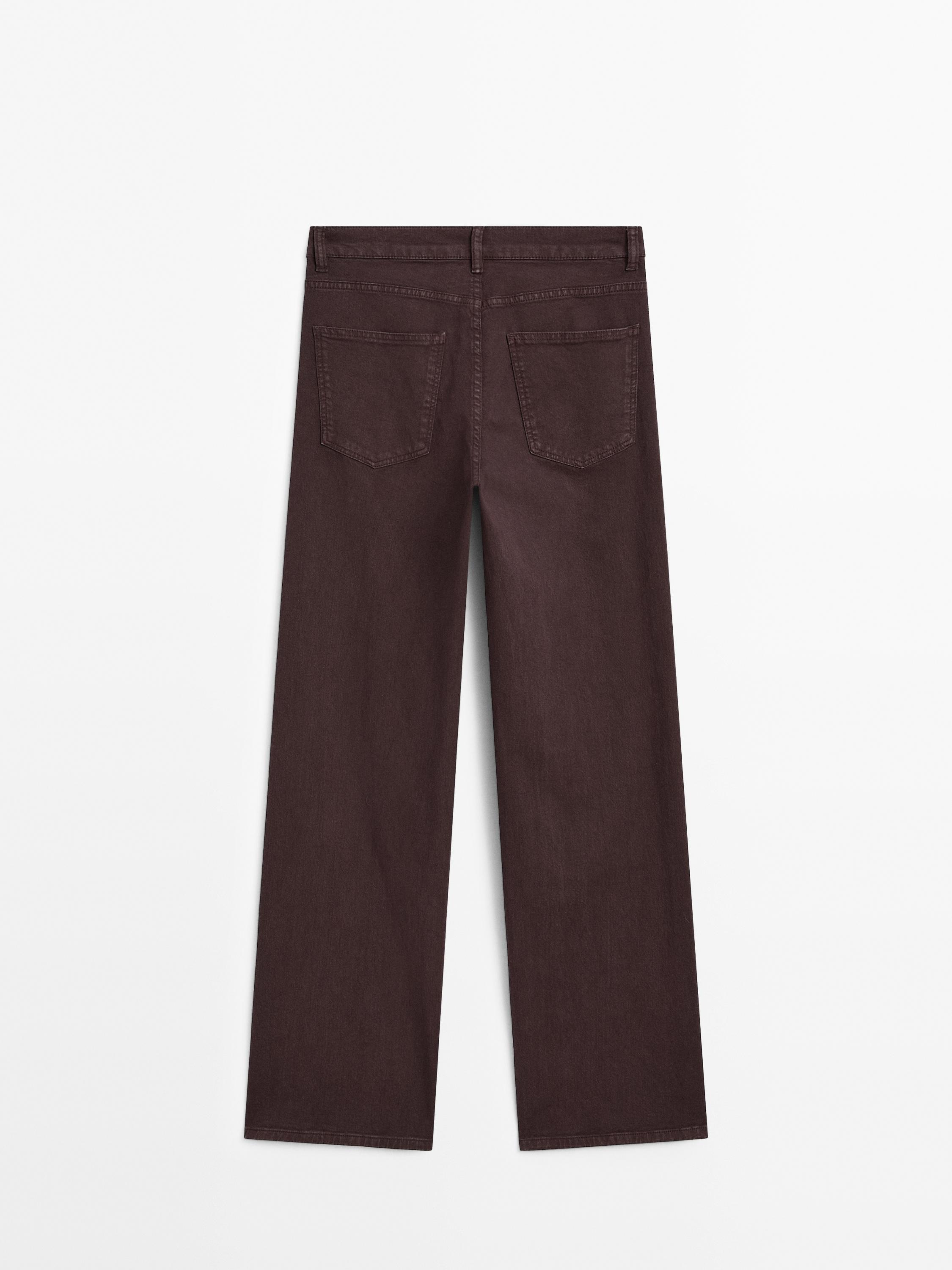 Mid-rise straight-leg jeans