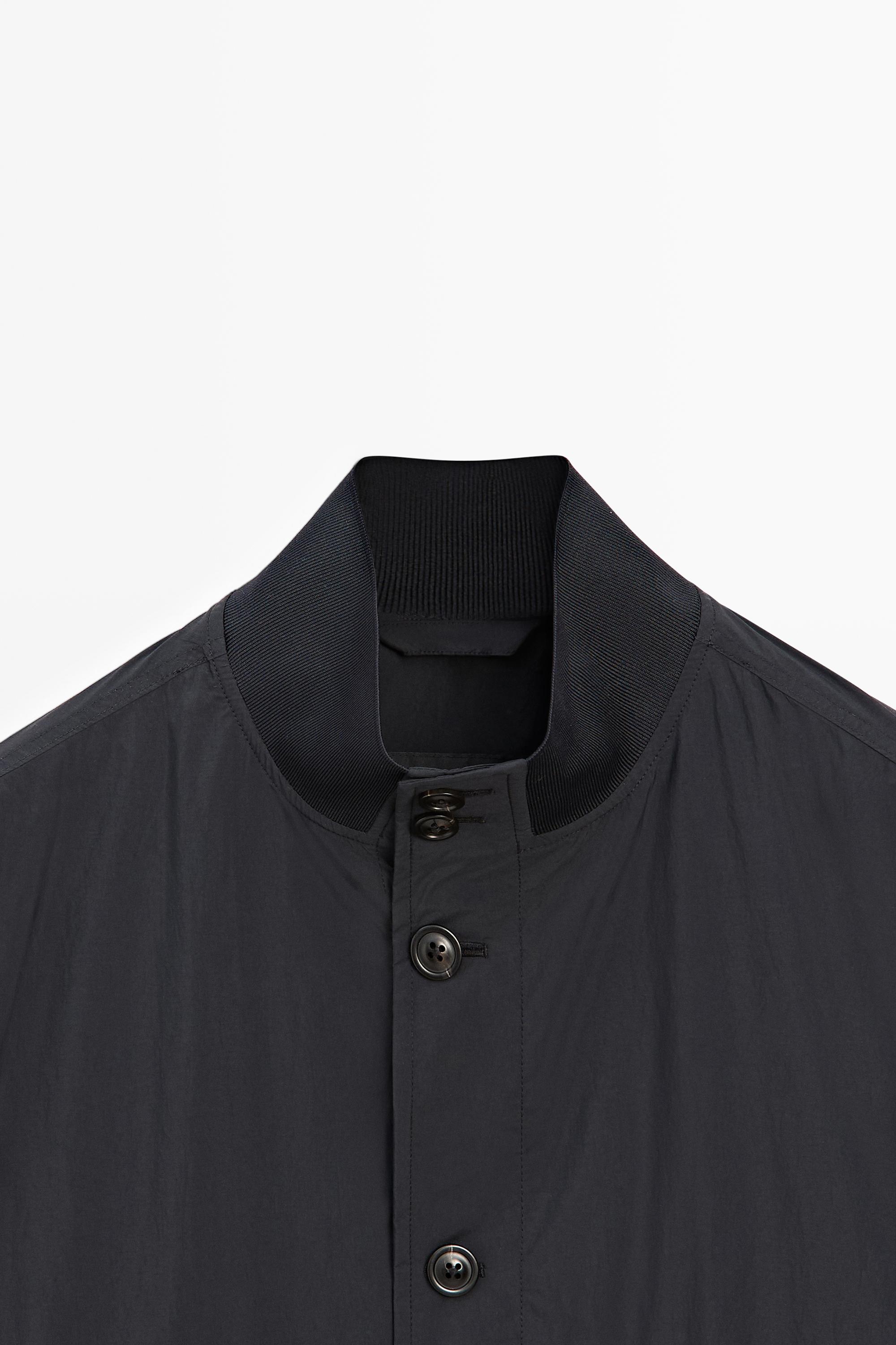 Bomber jacket with pocket details — DARK NAVY