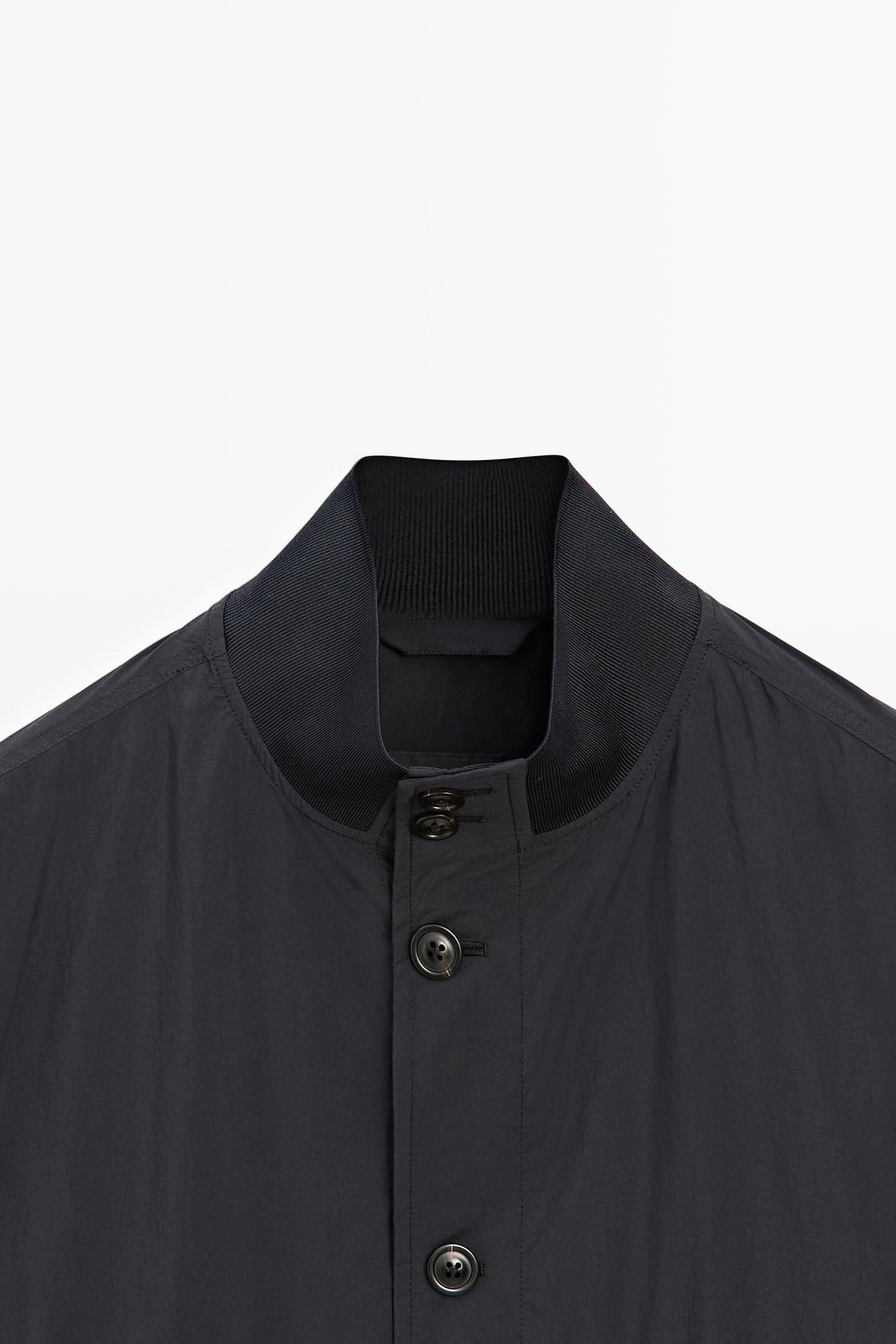 Bomber jacket with pocket details — DARK NAVY