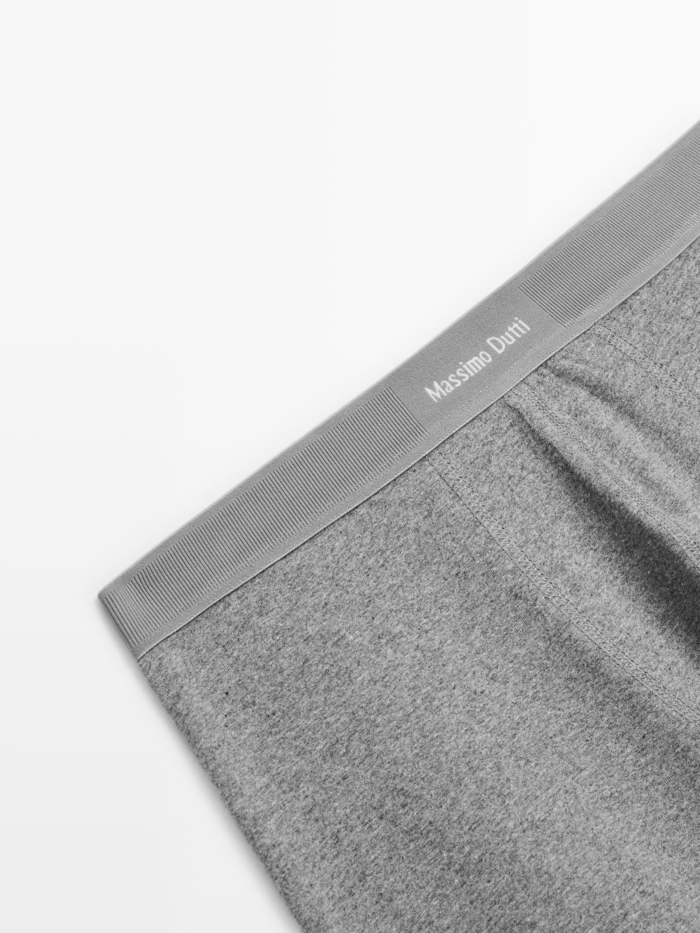 Boxers with logo waistband — GREY MARL