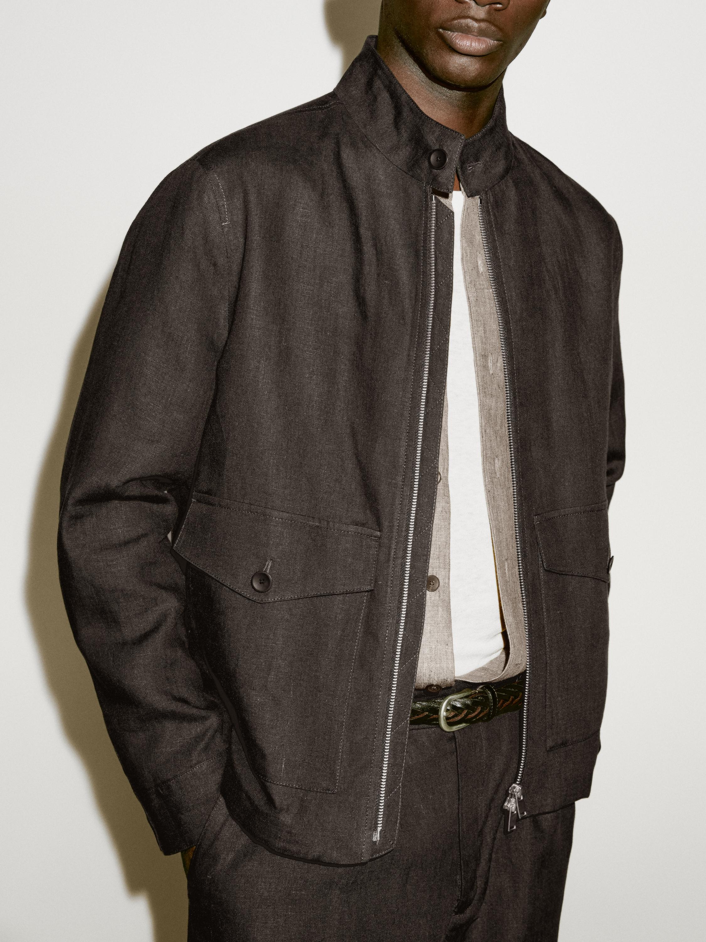 100% linen jacket with pockets - Limited Edition