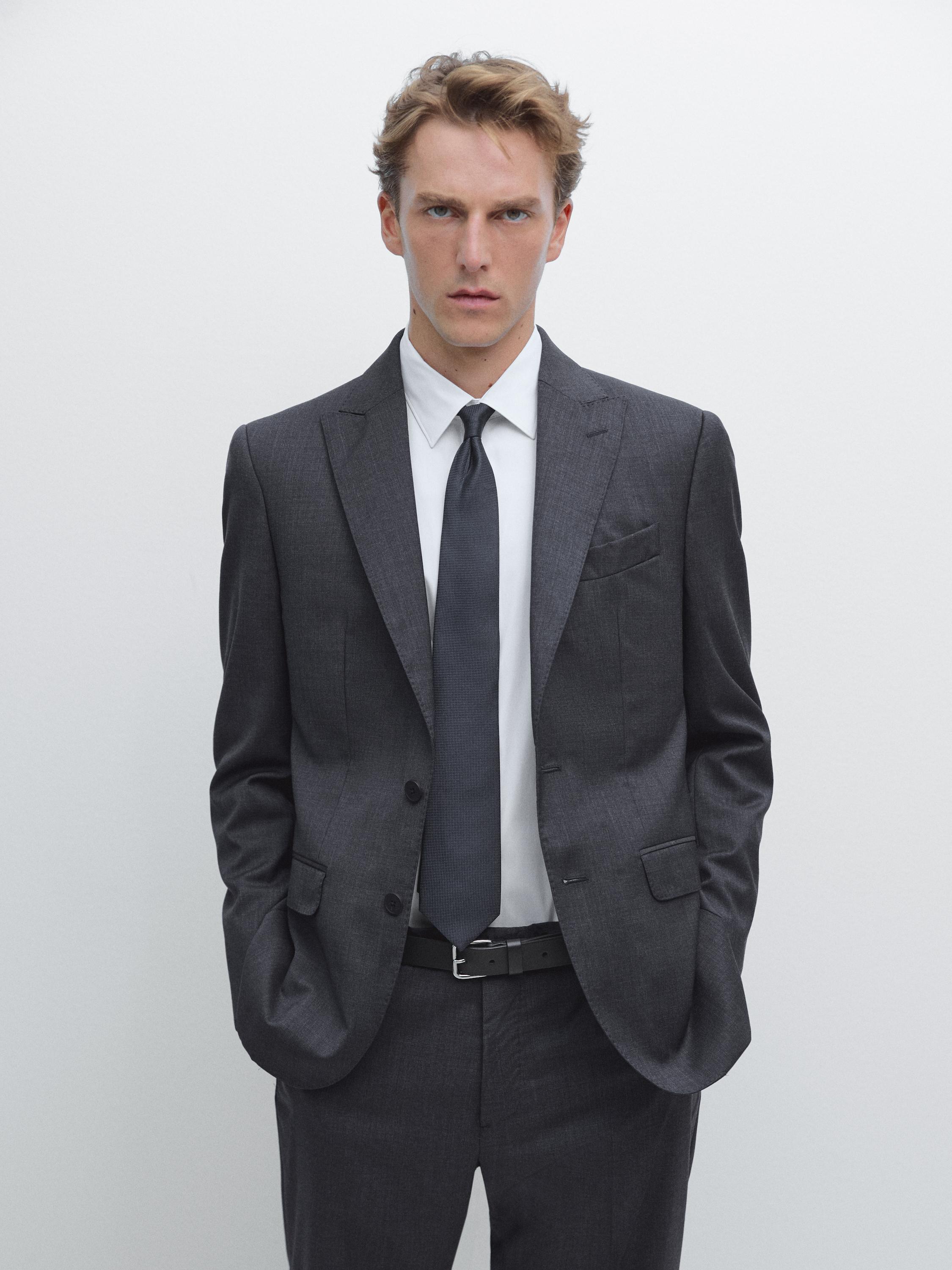 Костюмный пиджак из 100% шерсти