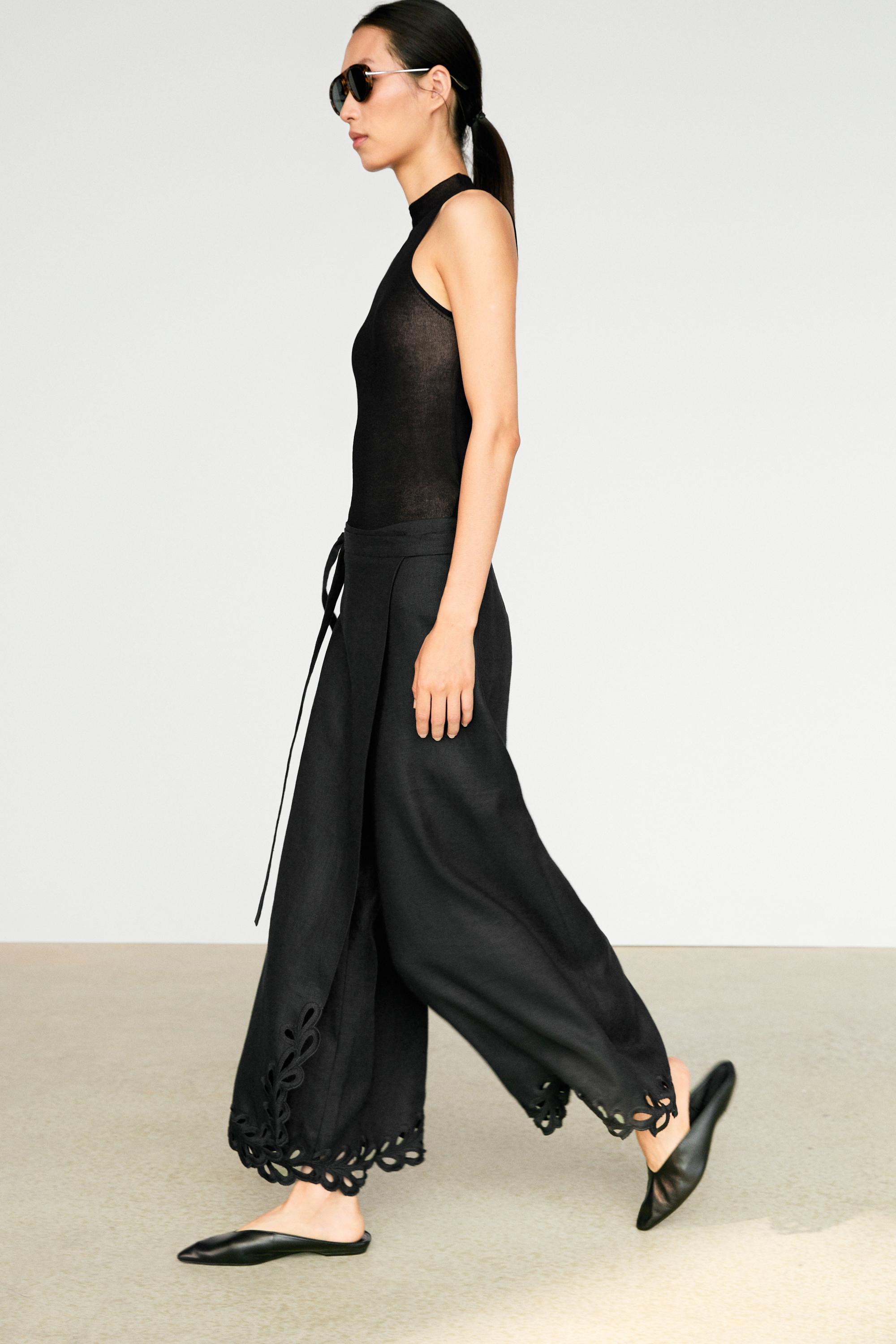 Semi-sheer halter top - LIMITED EDITION — BLACK