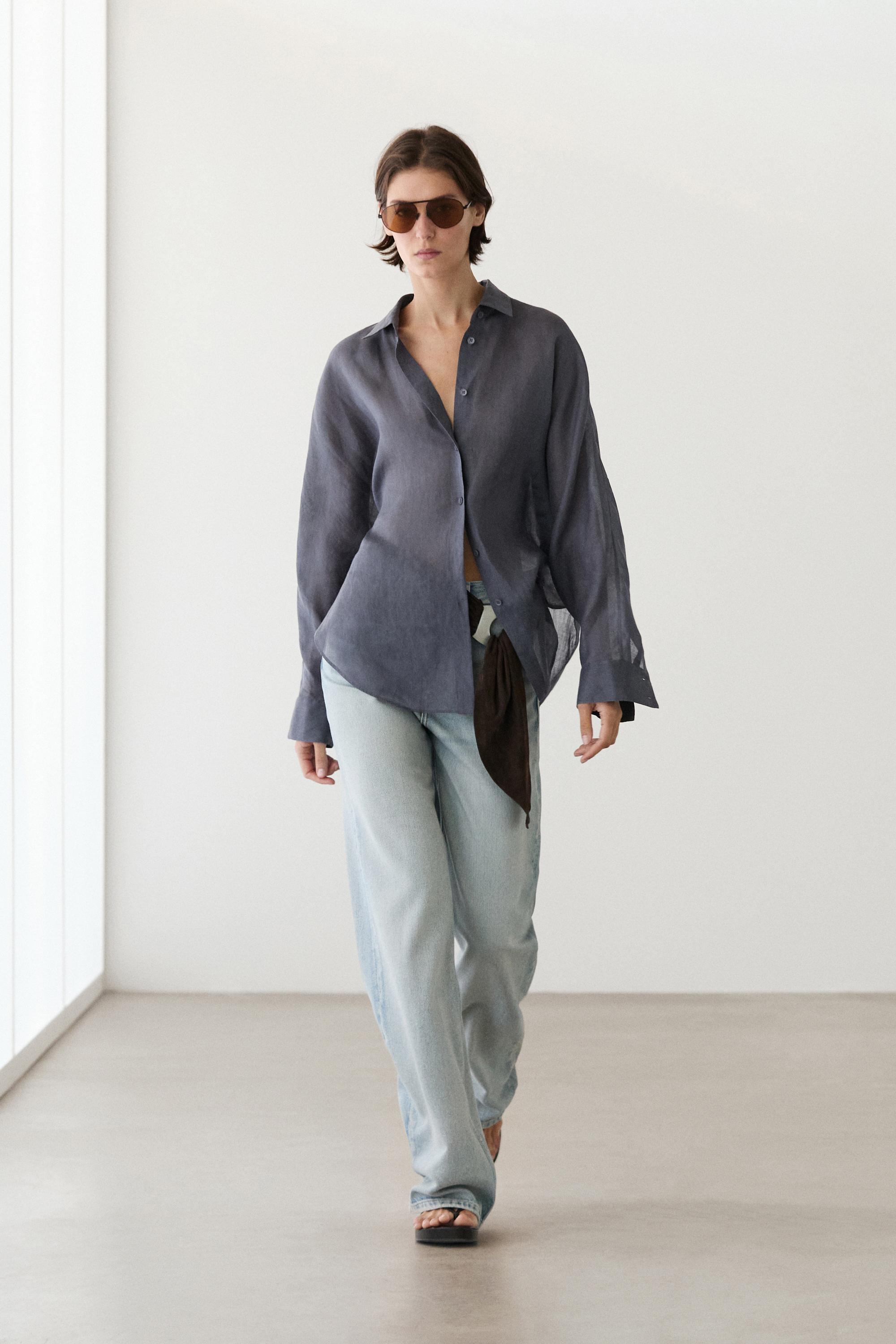 Camicia fluida 100% ramiè