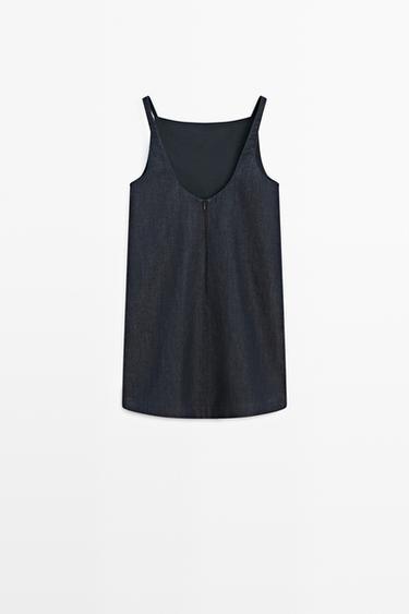 Denim mini dress — DARK BLUE 6