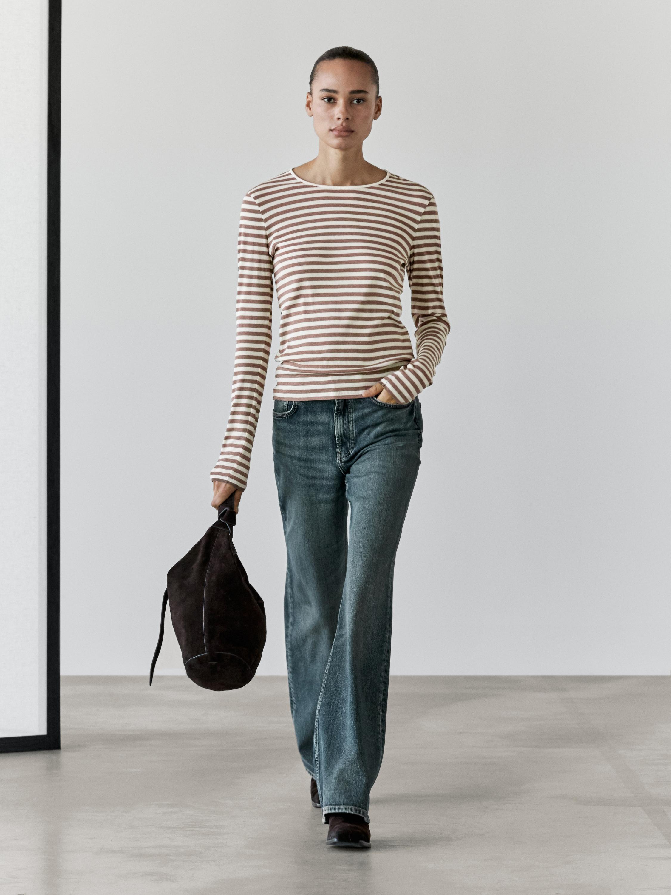 Striped 100% cotton T-shirt