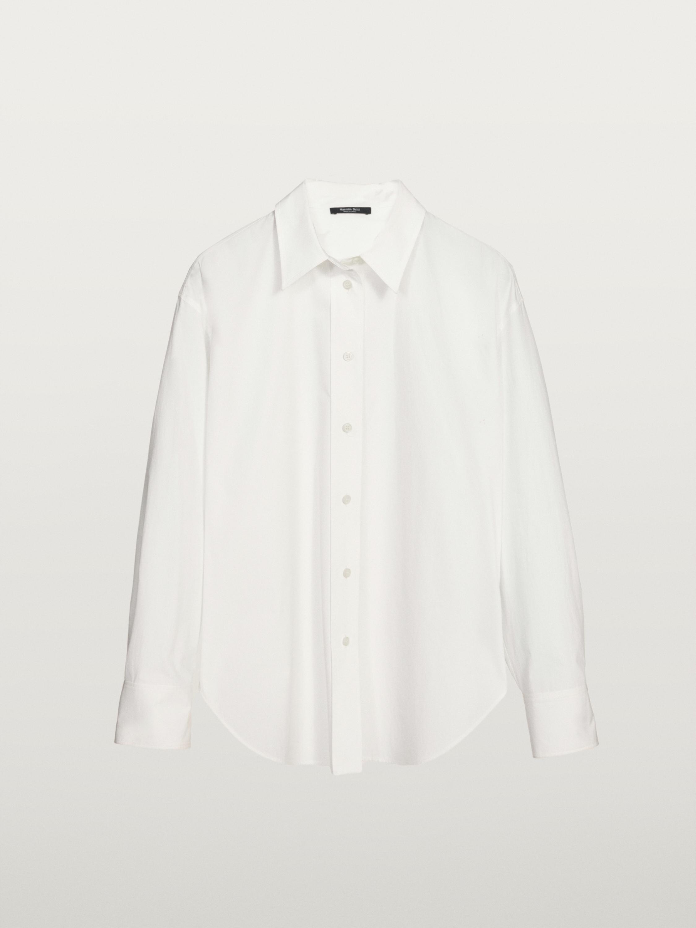 Long 100% cotton poplin shirt