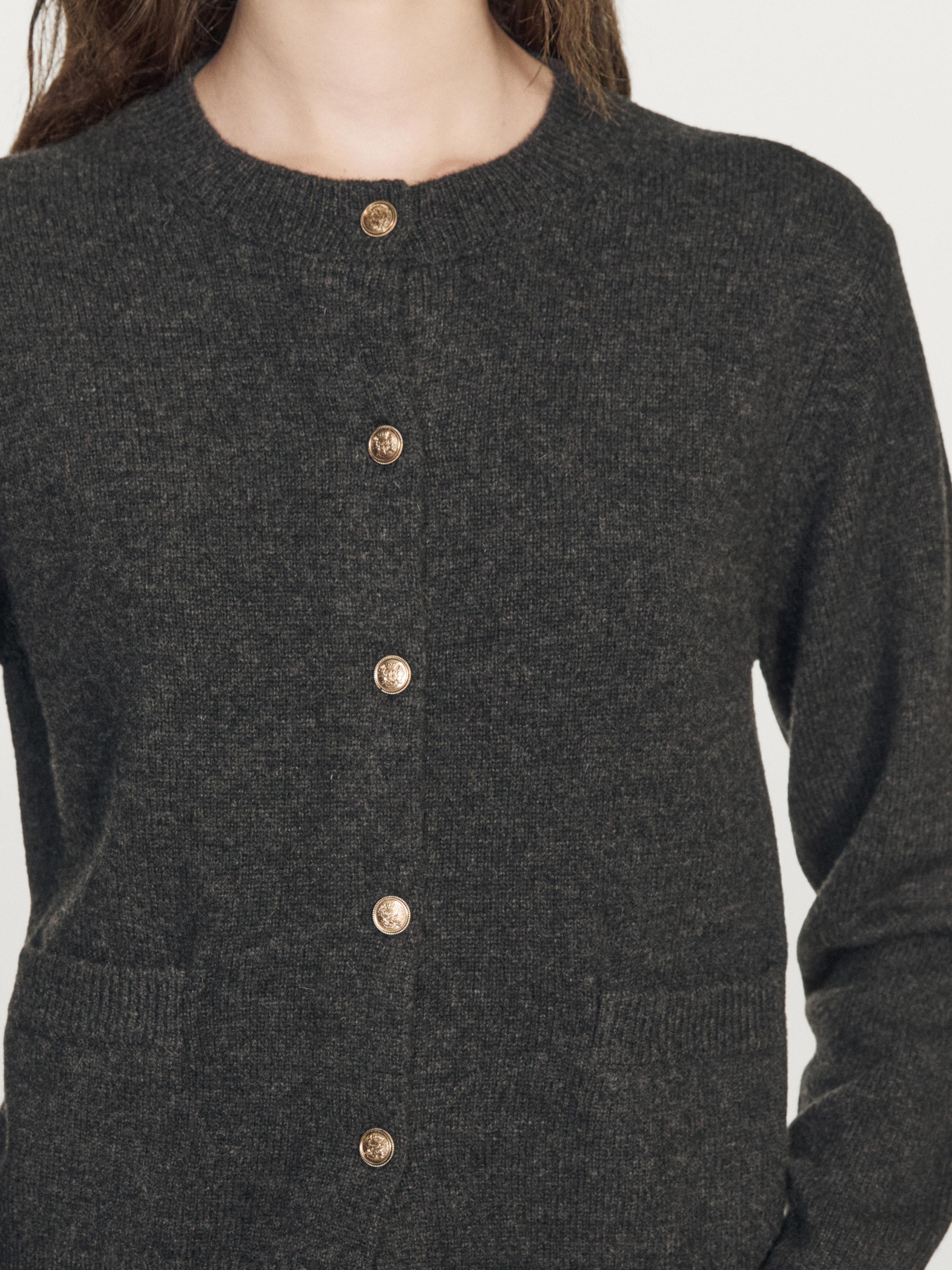 Cardigan boutons dorés