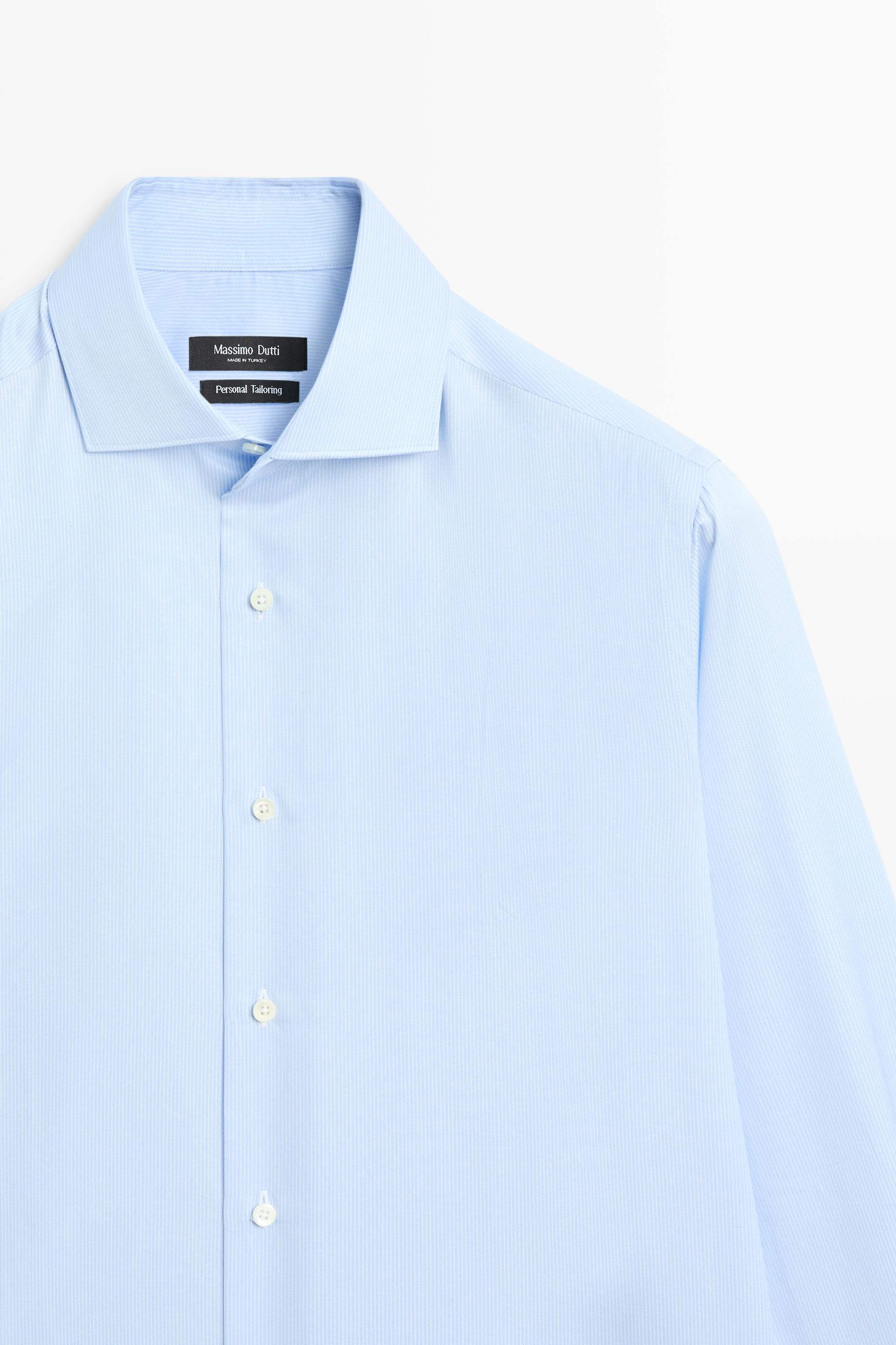 100% cotton striped shirt — SKY BLUE