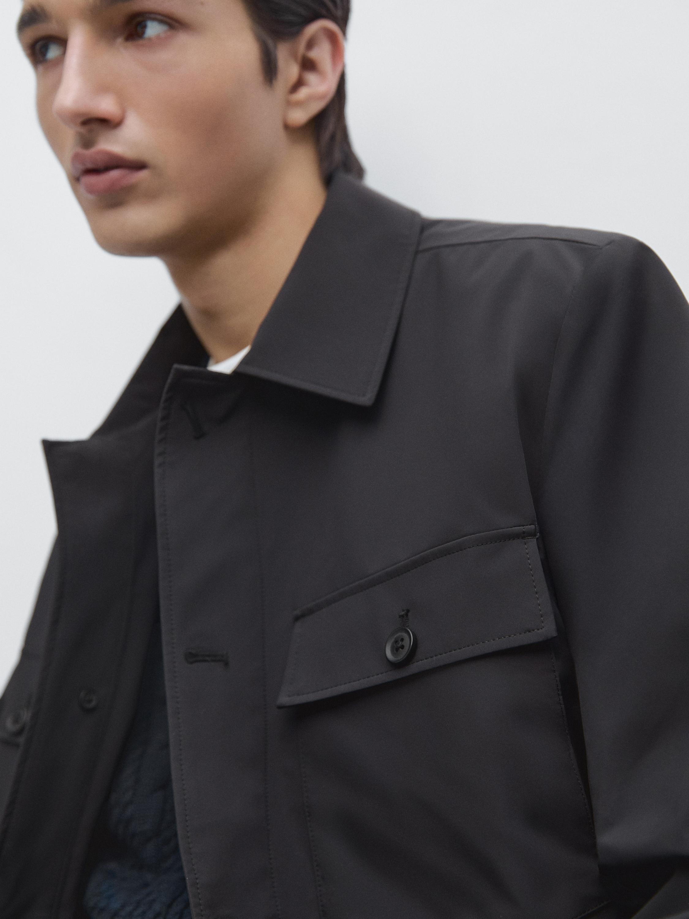 Short jacket with pocket details — NAVY BLUE