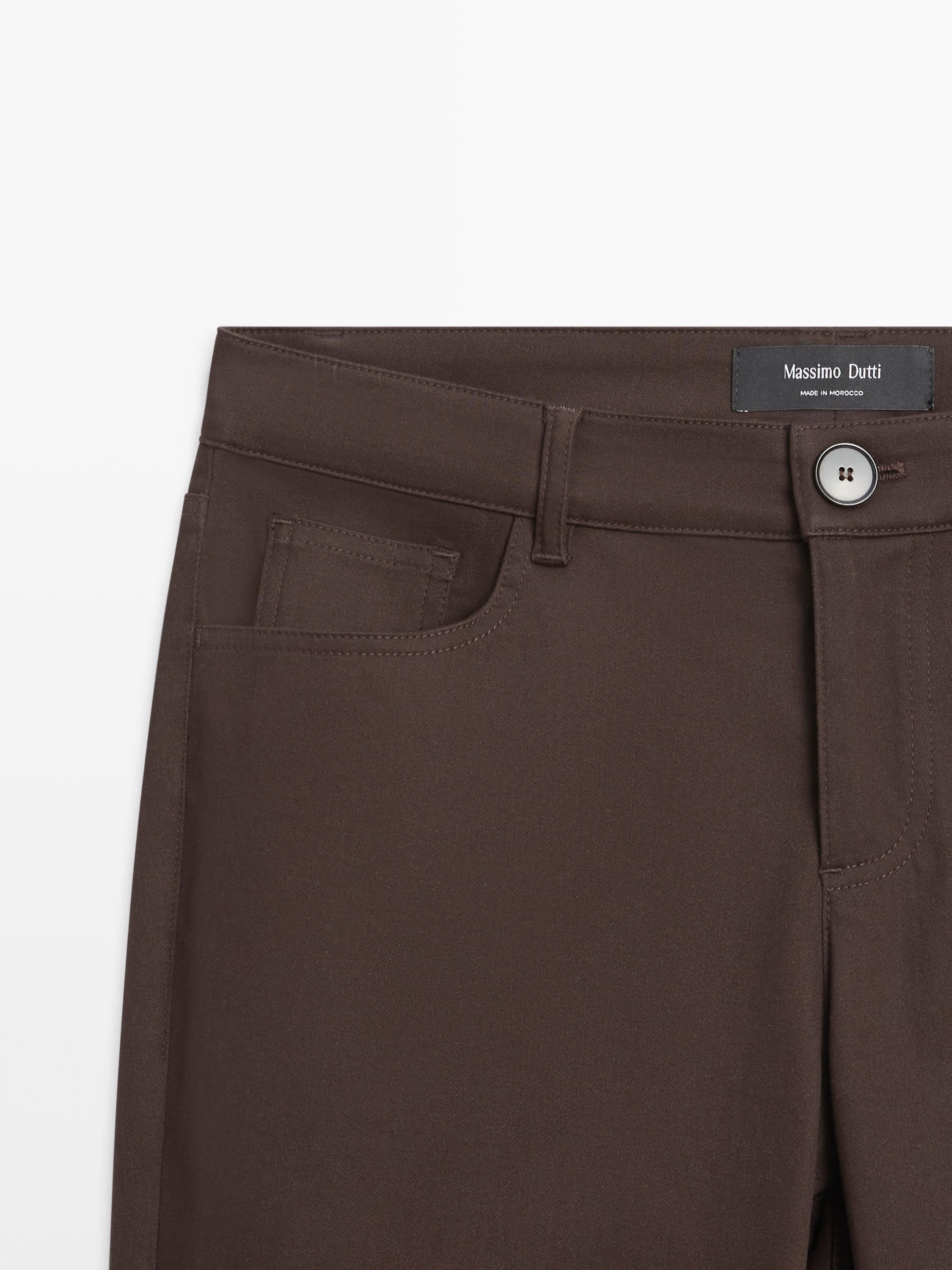 Boot-cut trousers — Chocolate