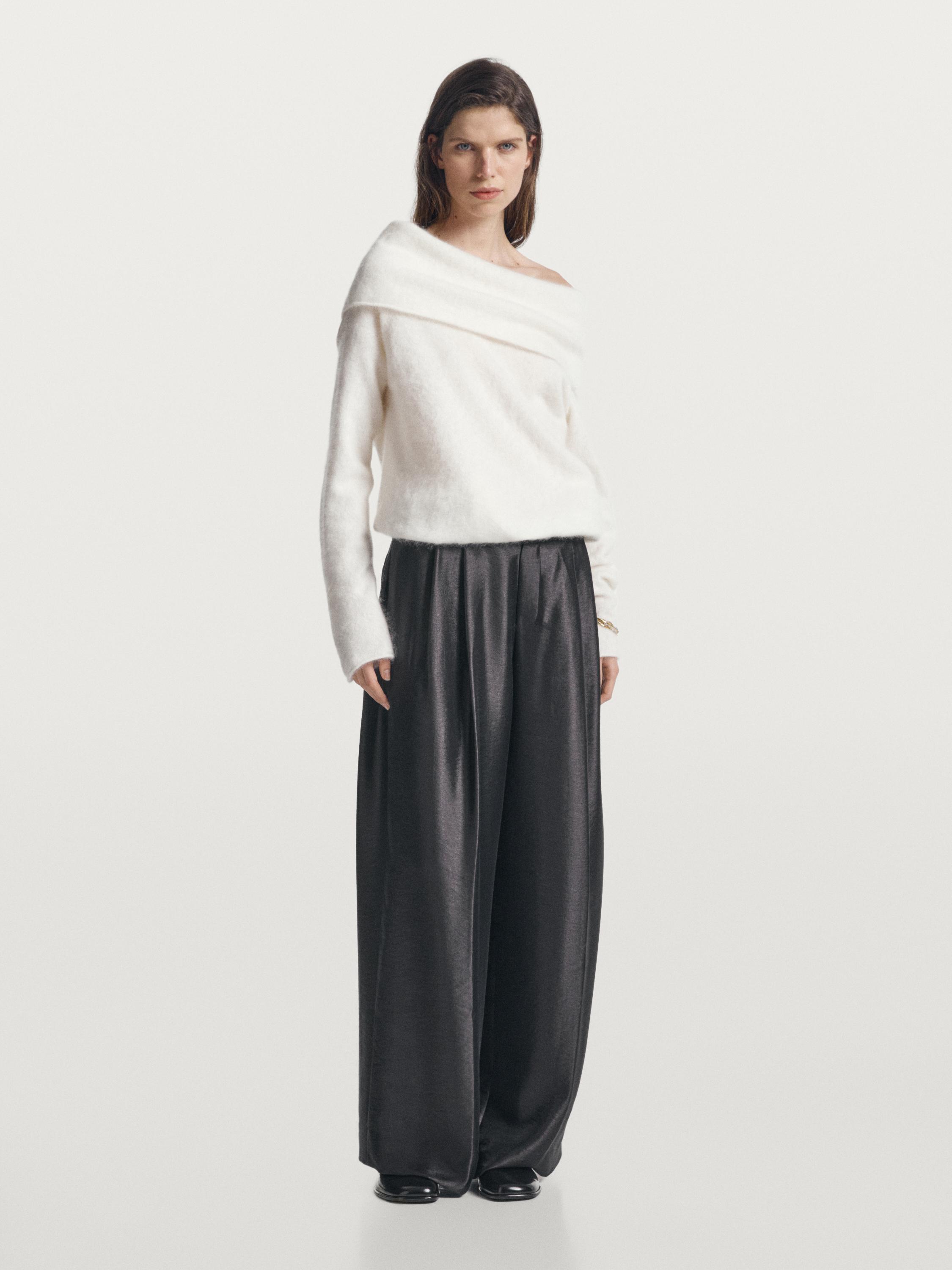 Pantalón ancho pinzas volumen