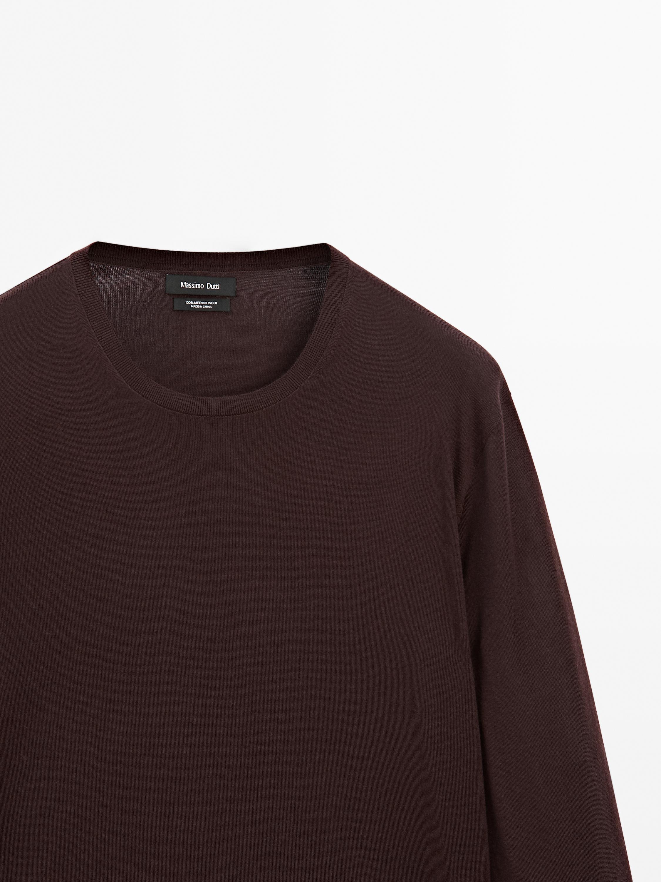 100% merino wool knit sweater