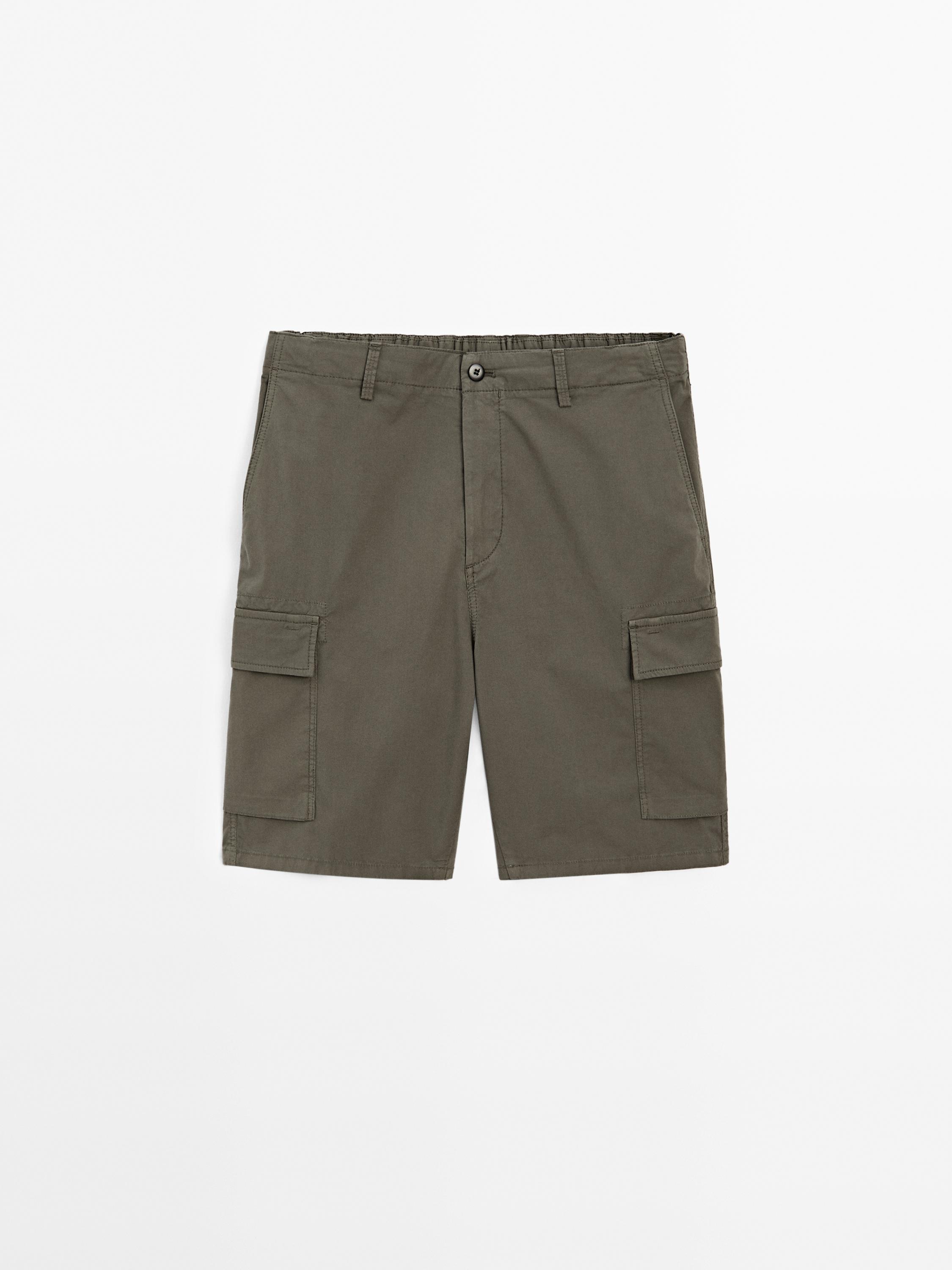 Vojenské bermudy z bavlnenej zmesi