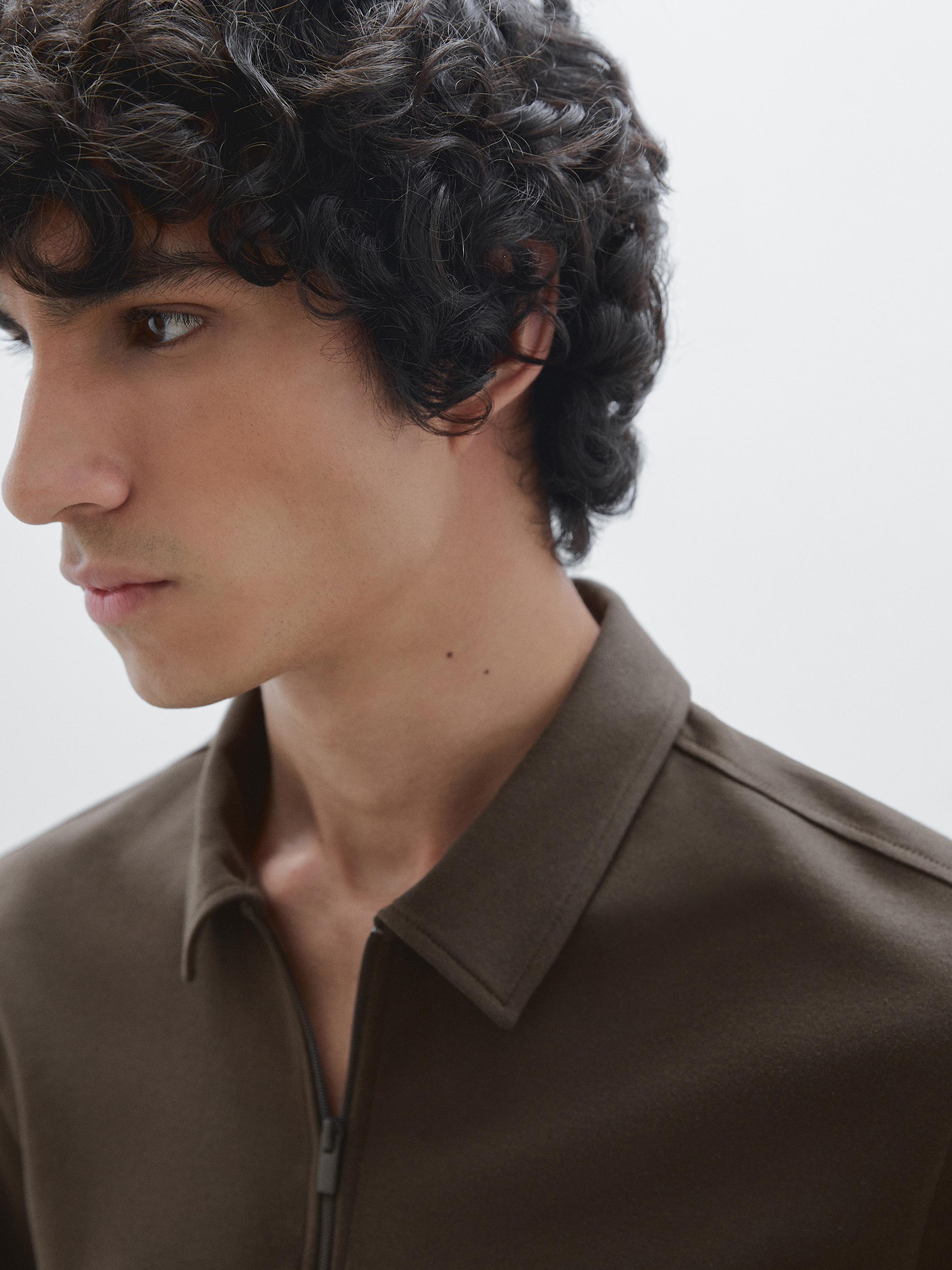 Short sleeve cotton polo shirt