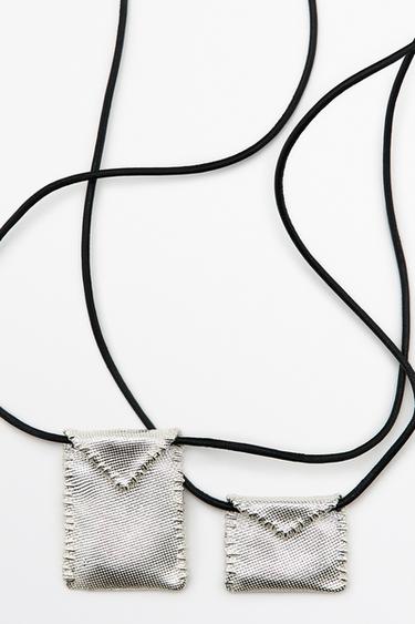 Envelope cord necklace — SILVER 3