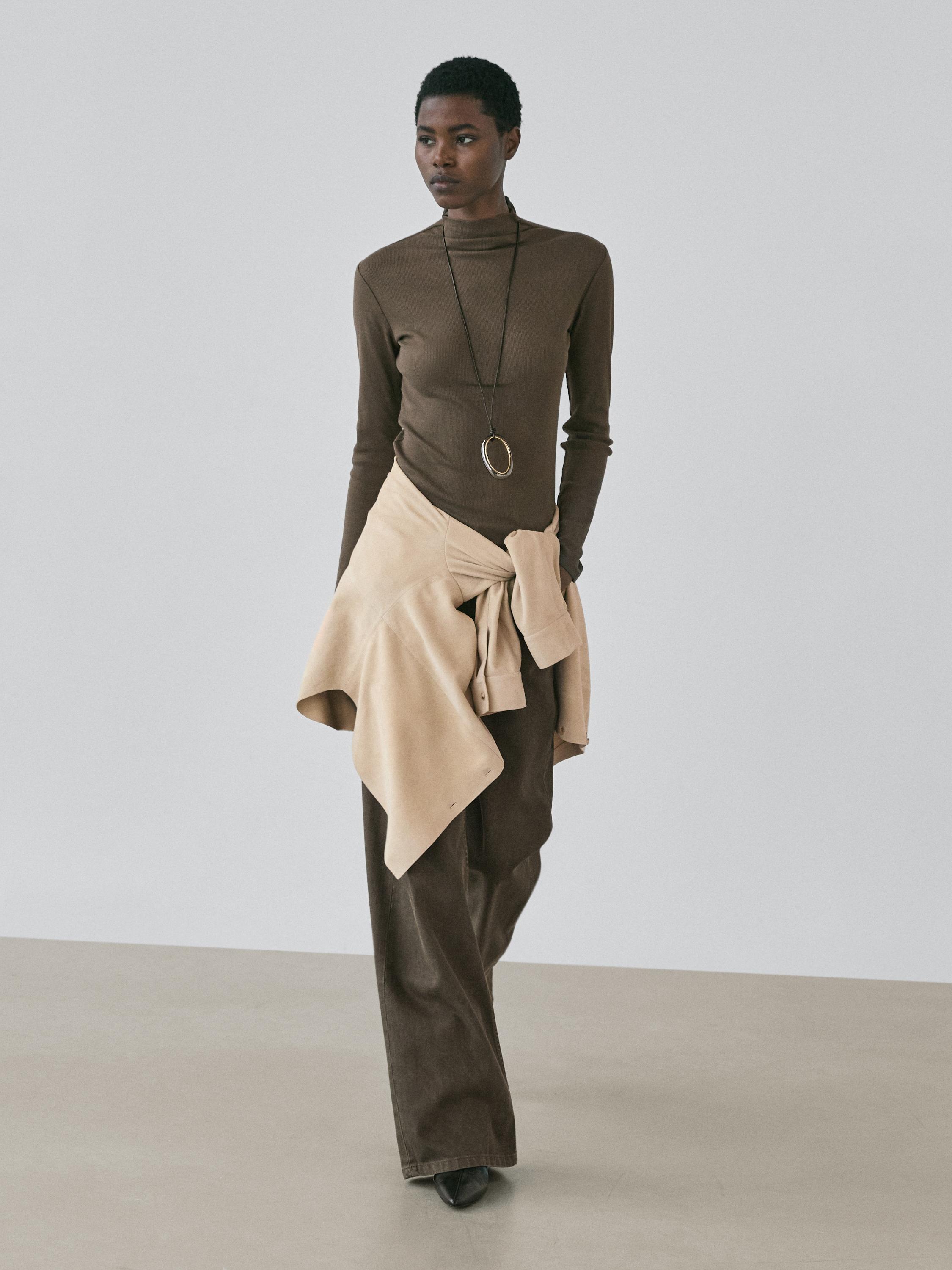 Wide-leg jeans — DARK KHAKI