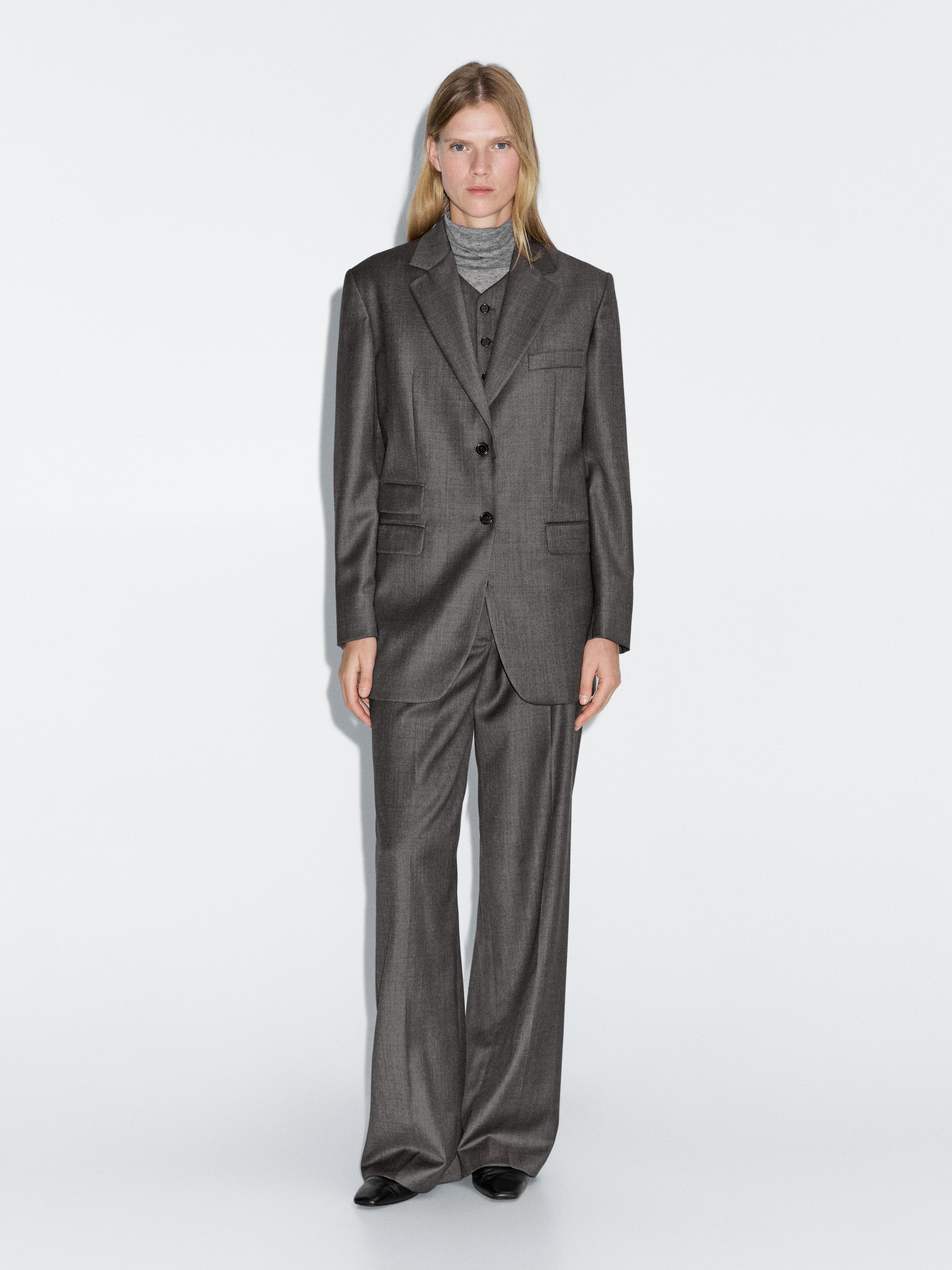 100% wool suit blazer