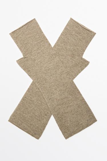 Wool and cashmere knit mittens — Washed 2