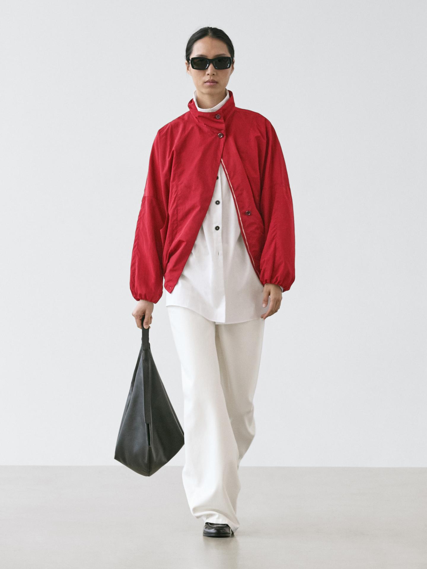Massimo Dutti High neck bomber puff jacket