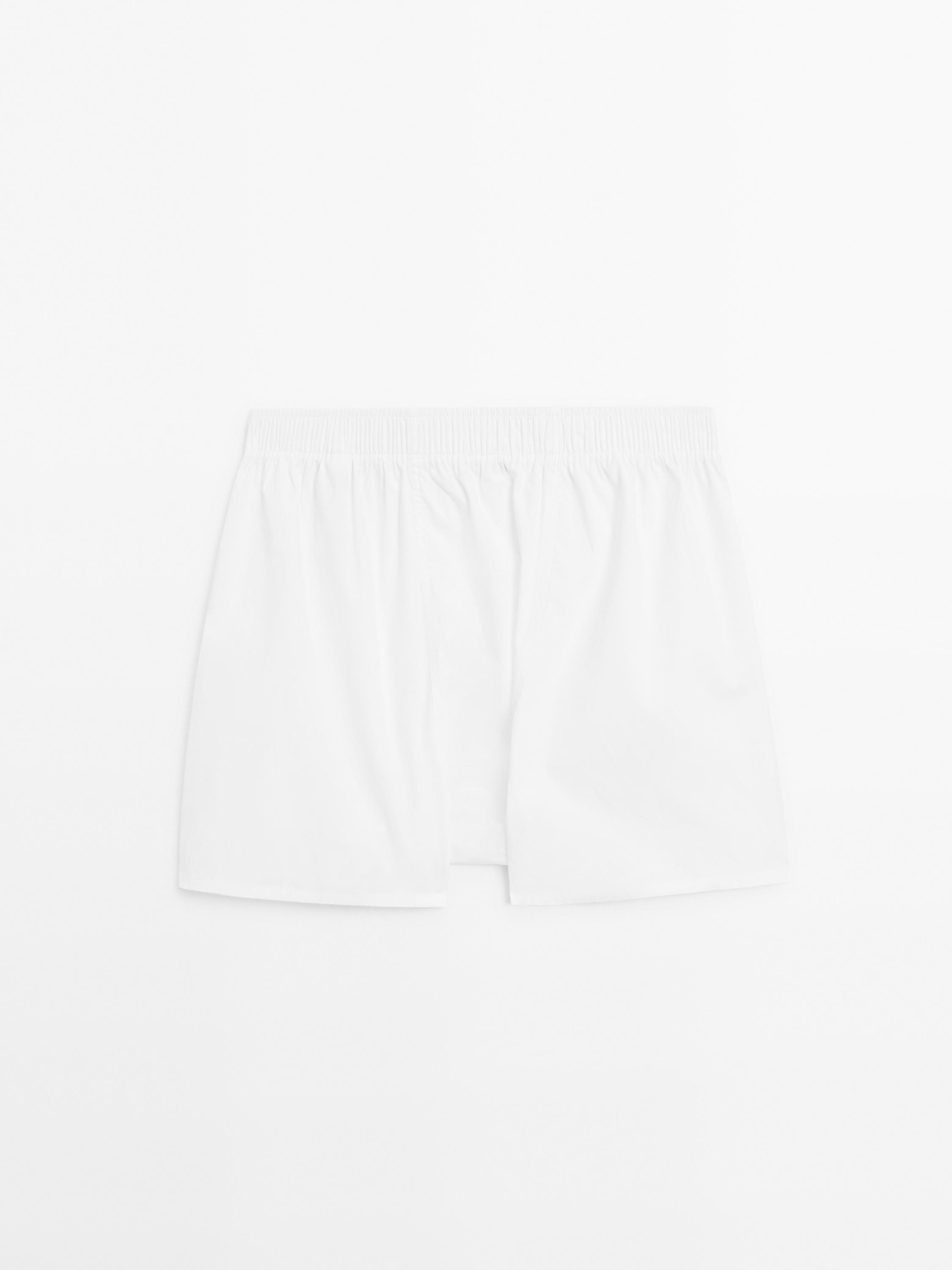 Plain 100% cotton boxers — WHITE