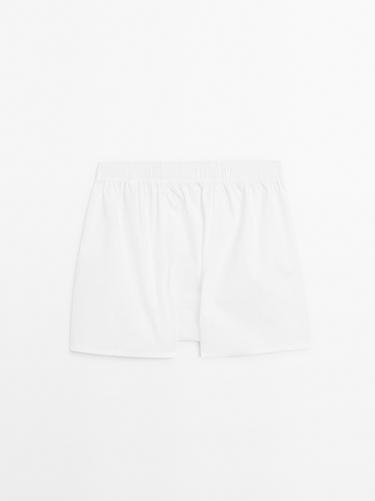 Plain 100% cotton boxers — WHITE 3