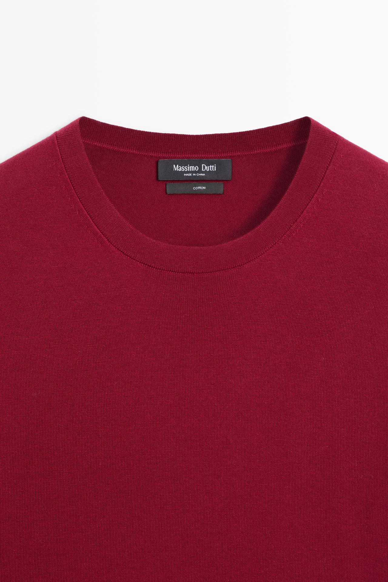 100% cotton short sleeve round neck T-shirt — DARK PINK