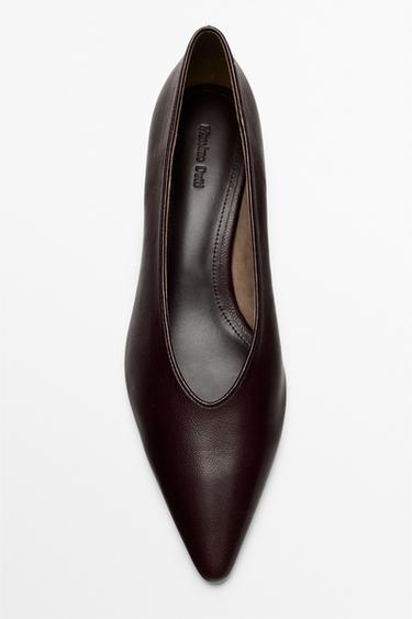Pointed-toe heel shoe — BURGUNDY 5