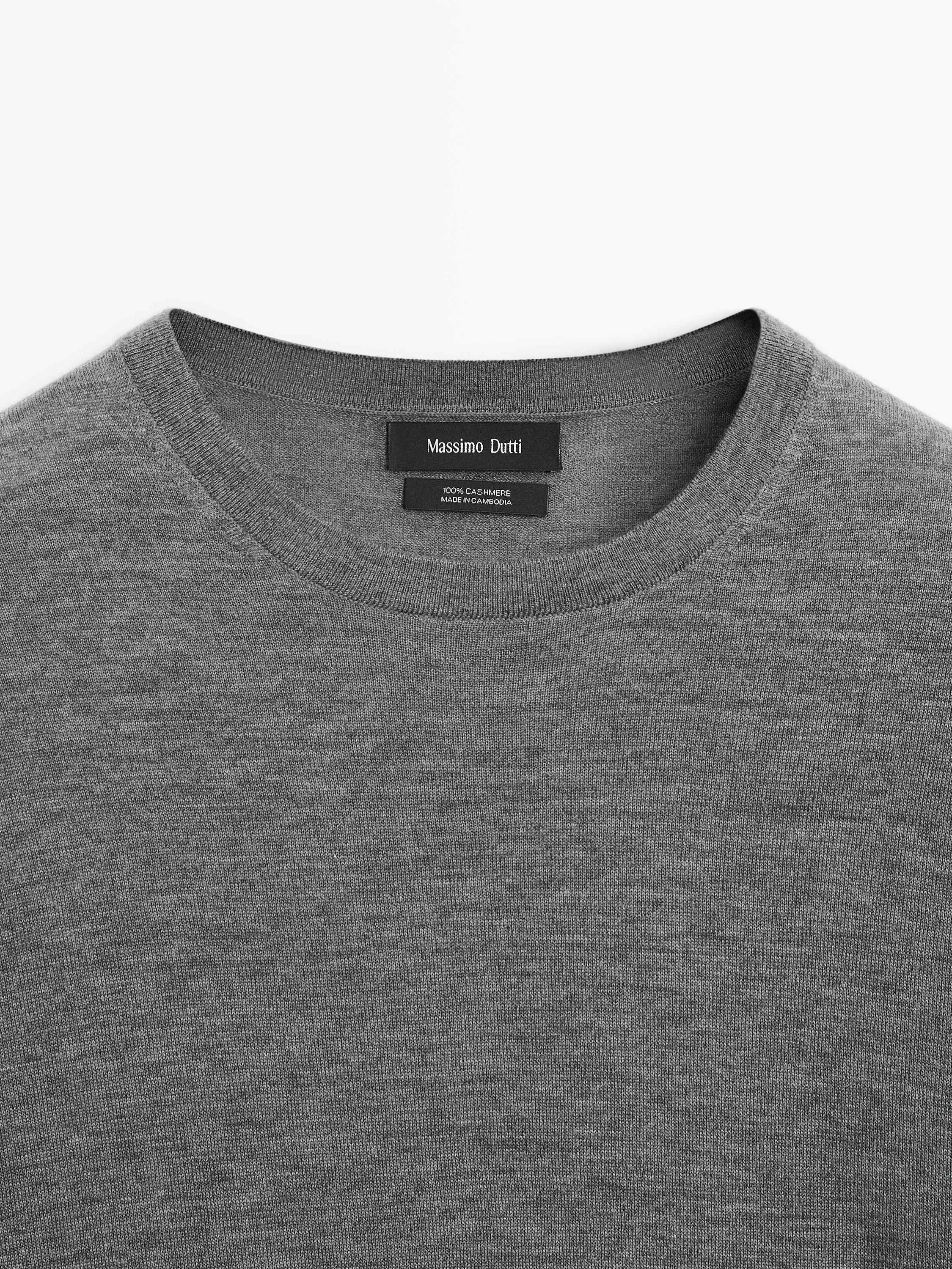 Jersey punto cuello redondo 100% cashmere