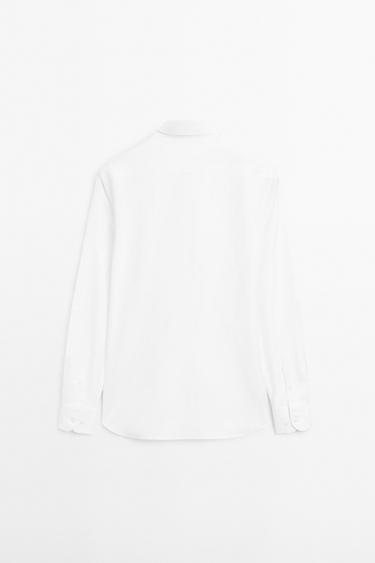 Slim fit 100% cotton shirt — WHITE 6