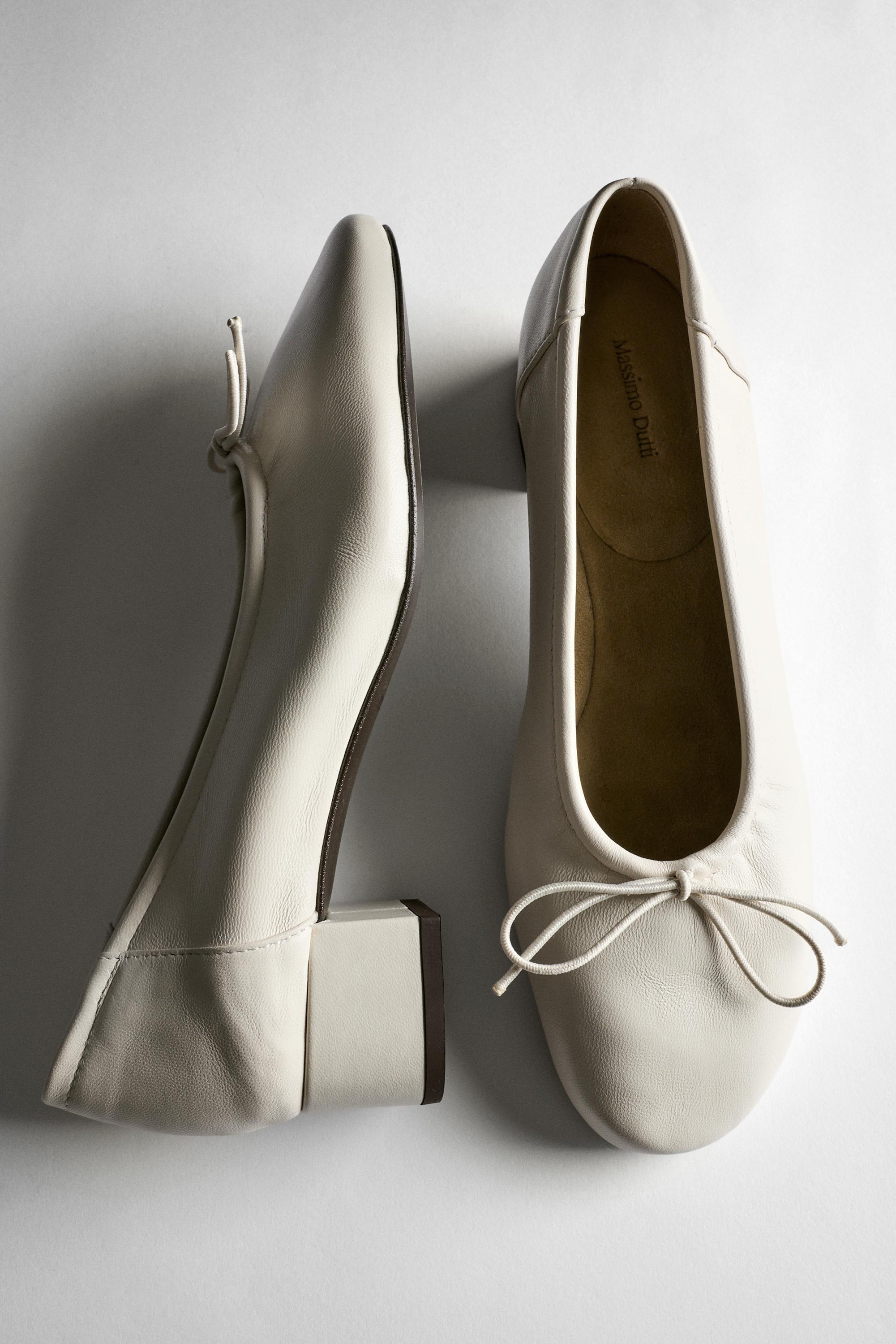 High-heel ballerinas — WHITE