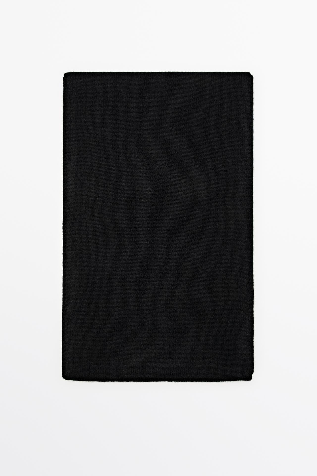 100% cashmere scarf — BLACK