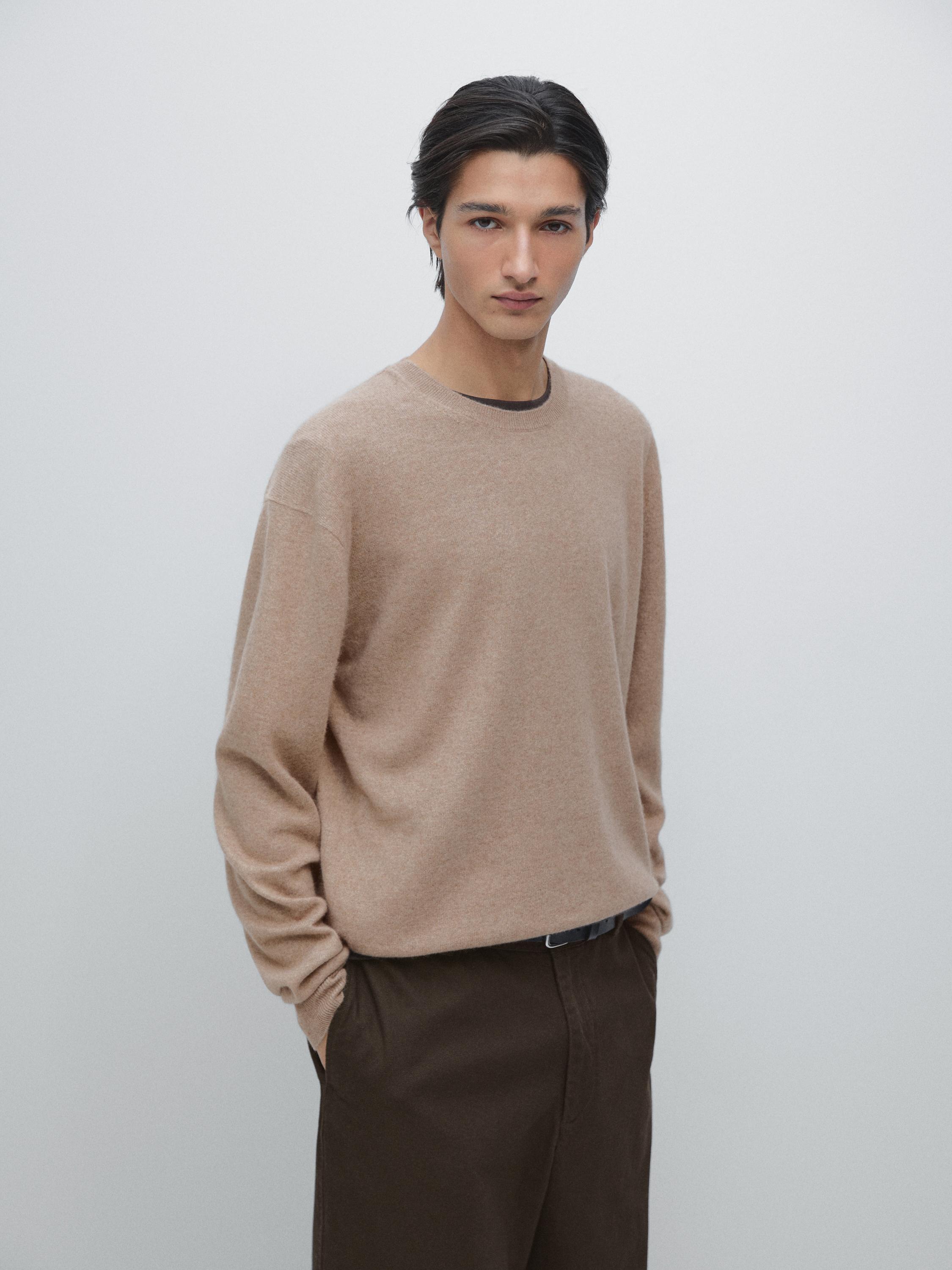 喀什米爾圓領針織衫