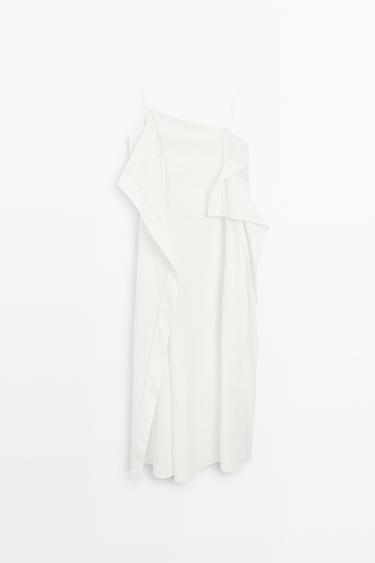 Asymmetric ruffle midi dress - STUDIO — Off white 6