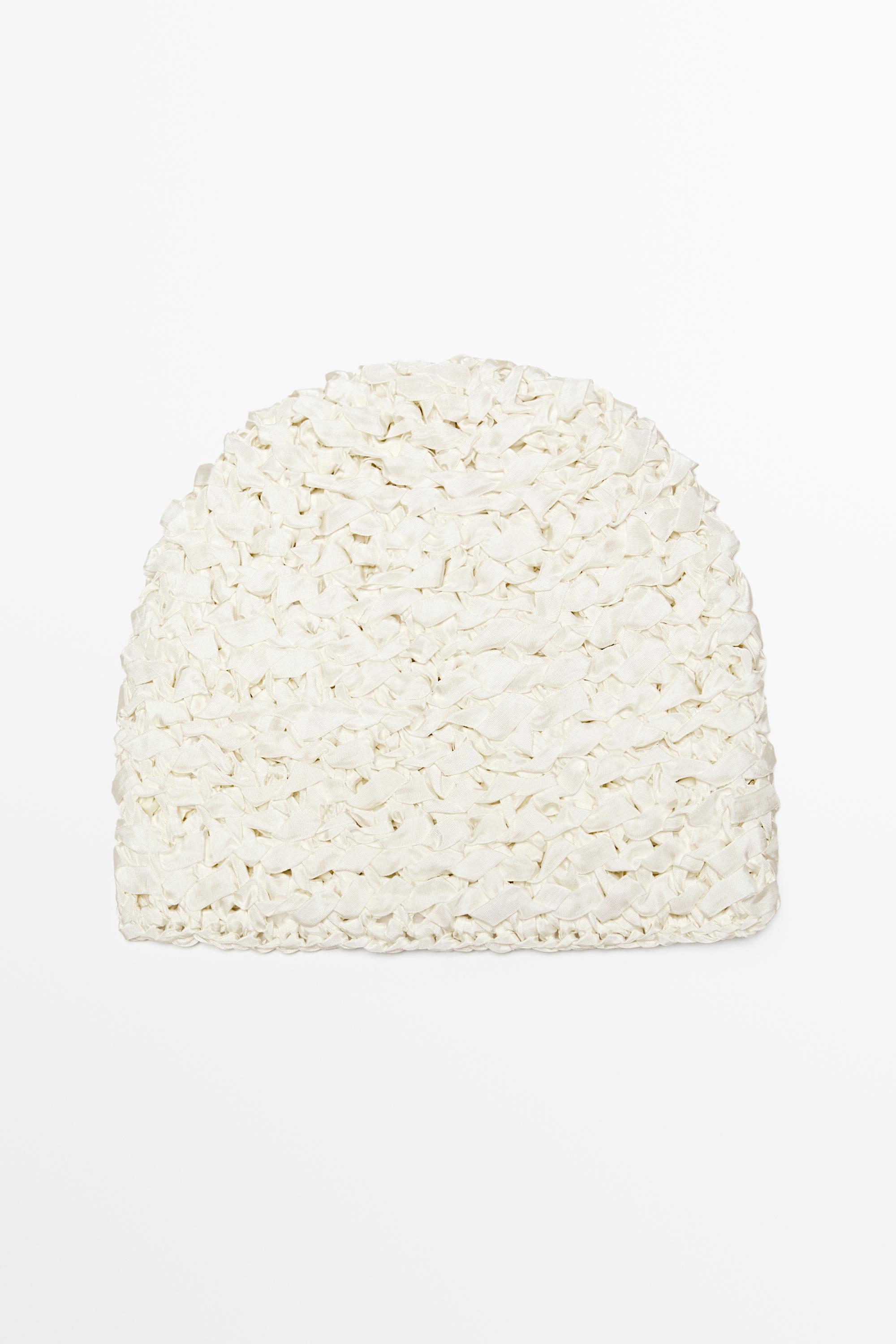 Textured Ribbon Beanie - STUDIO — Off white