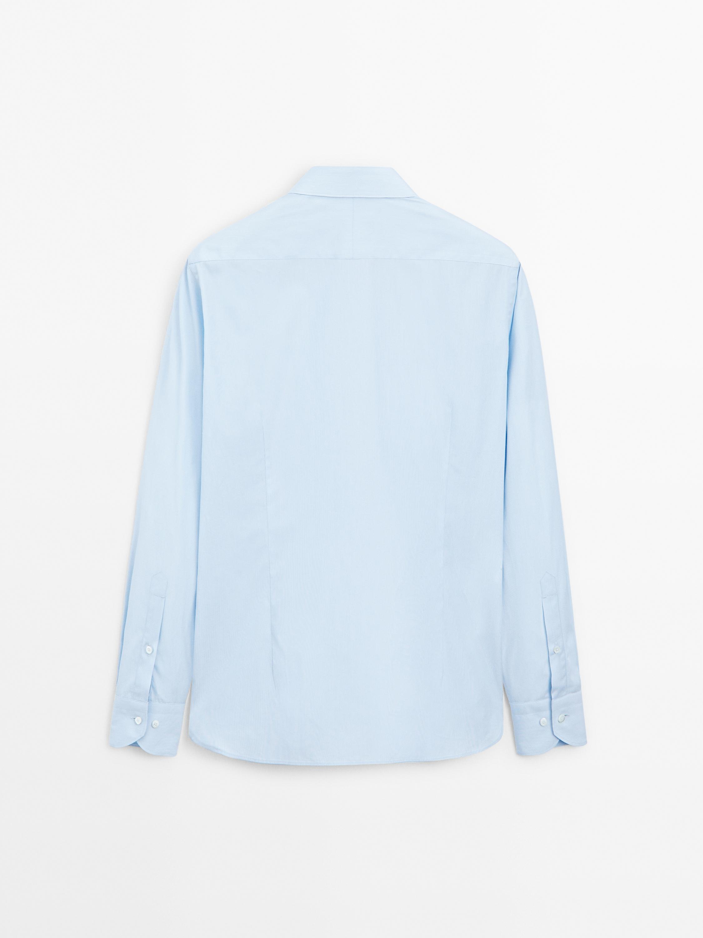 Alkandora marraduna, % 100 kotoizkoa, slim fit