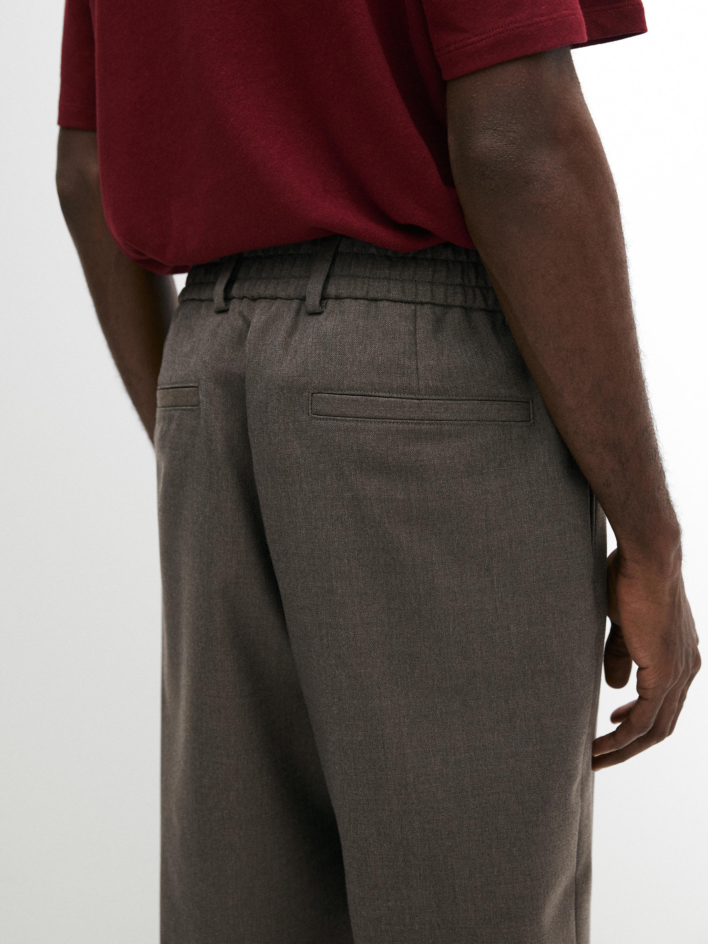 Cool wool blend trousers — MEDIUM ECRU