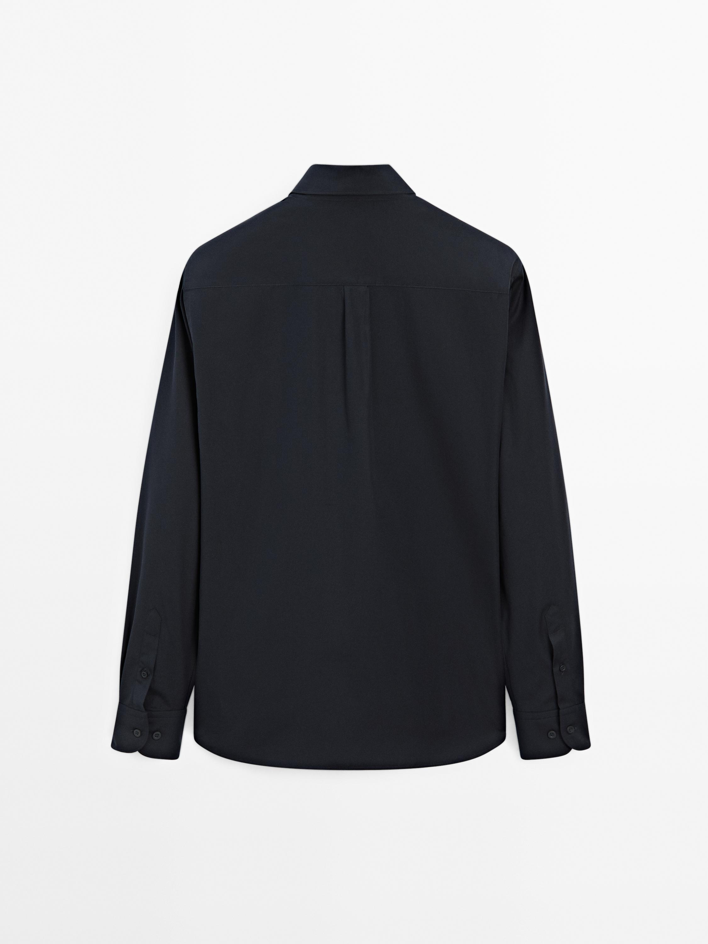 Regular fit cotton poplin shirt