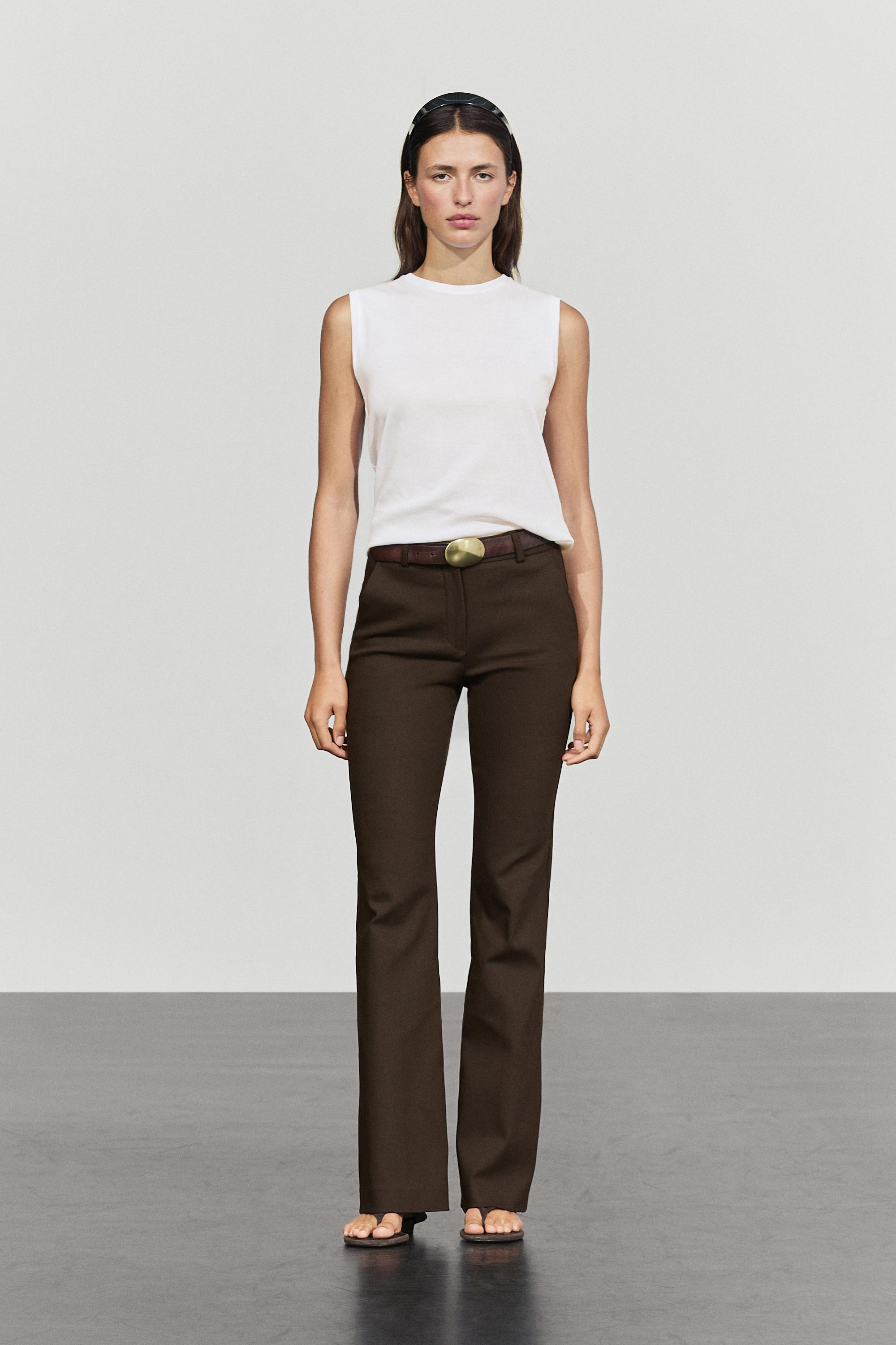 Technical flare fit pants — Chocolate