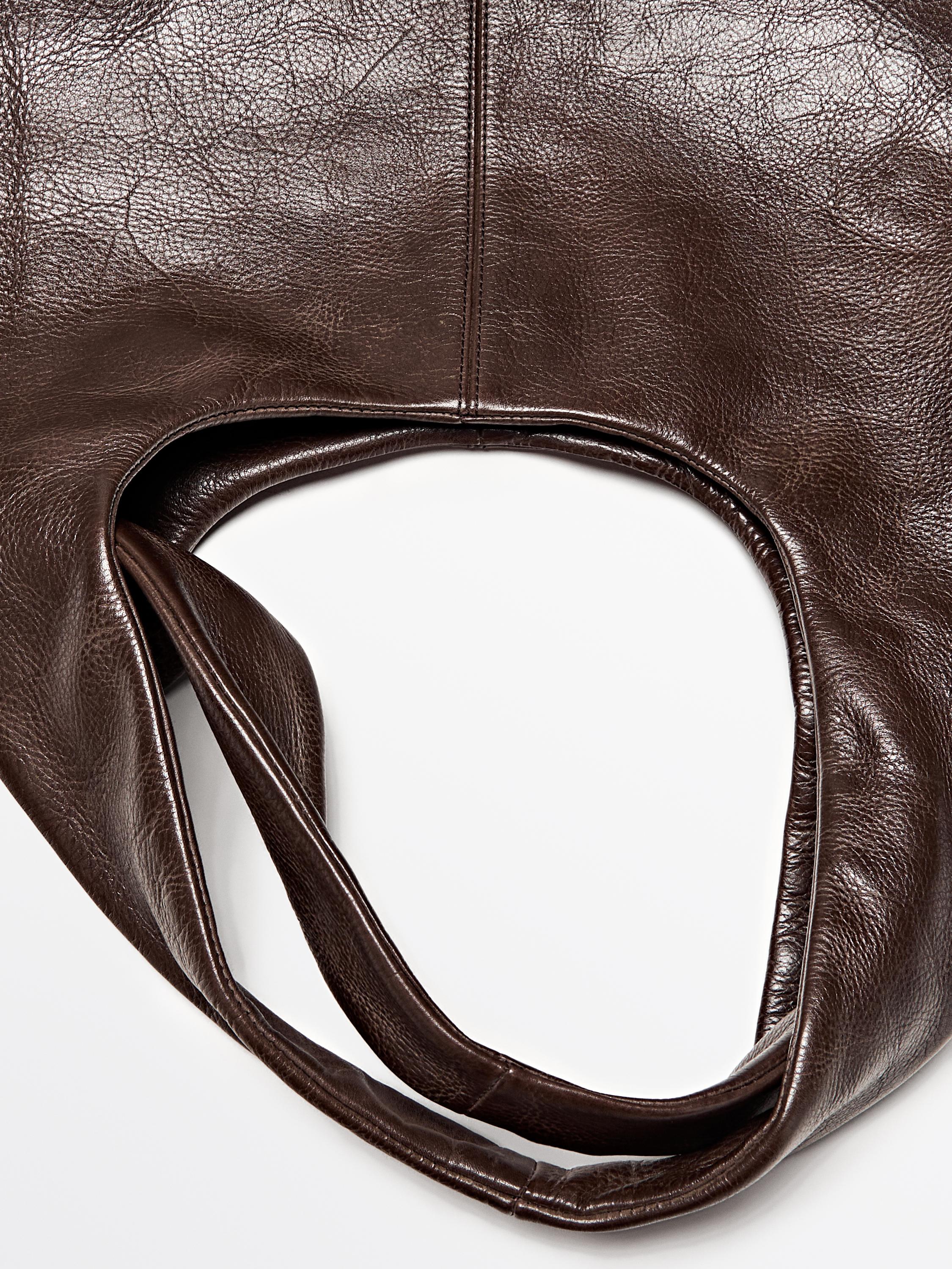 Medium nappa leather bag — BROWN