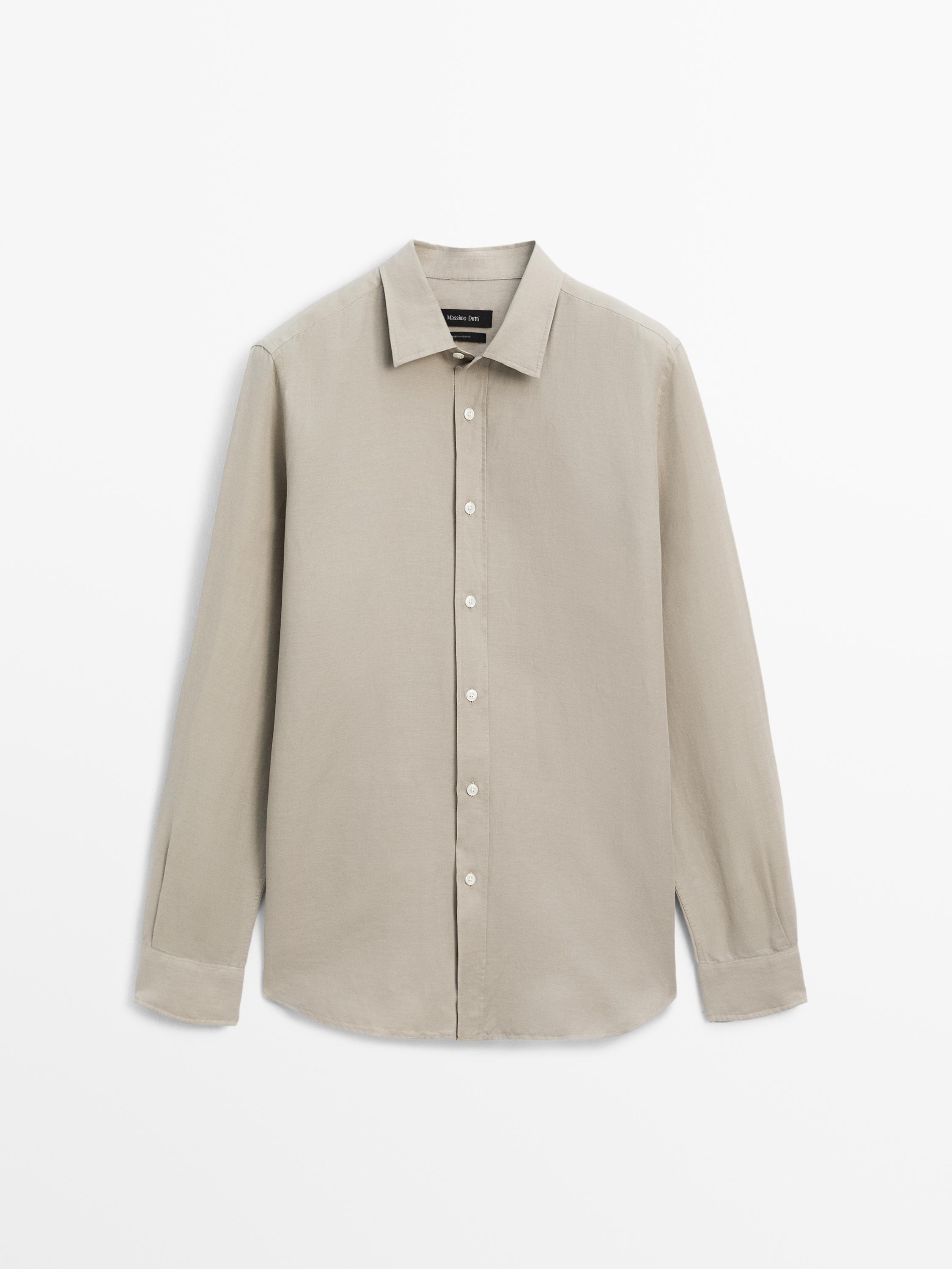 Twill cotton blend shirt