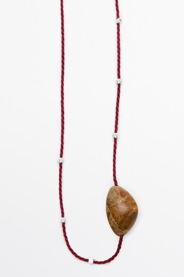 Irregular Gem Necklace — RED 3