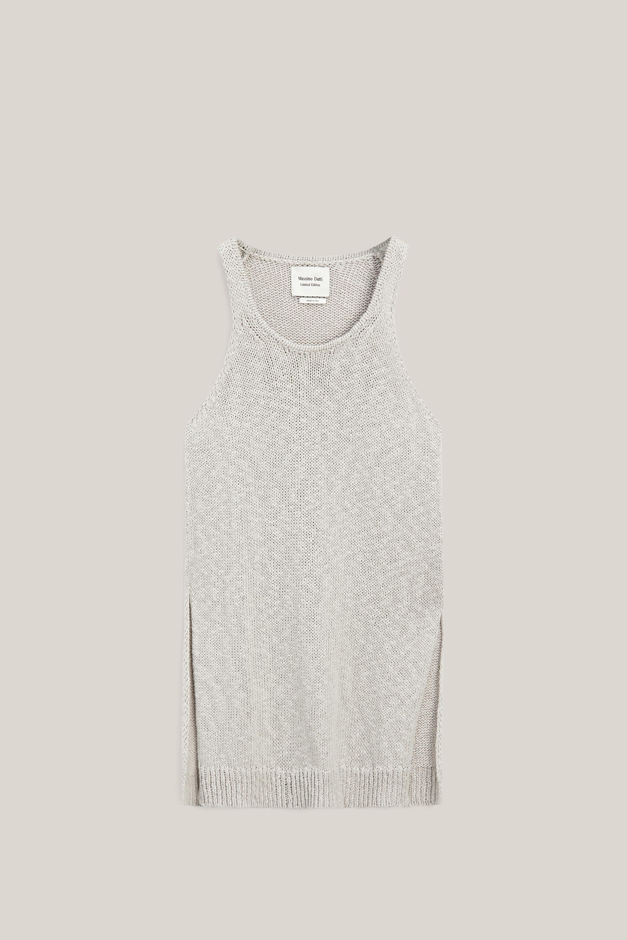 Long top with side vents - LIMITED EDITION — Pearl grey