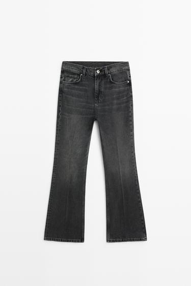 Mid-waist flare fit jeans — BLACK 2